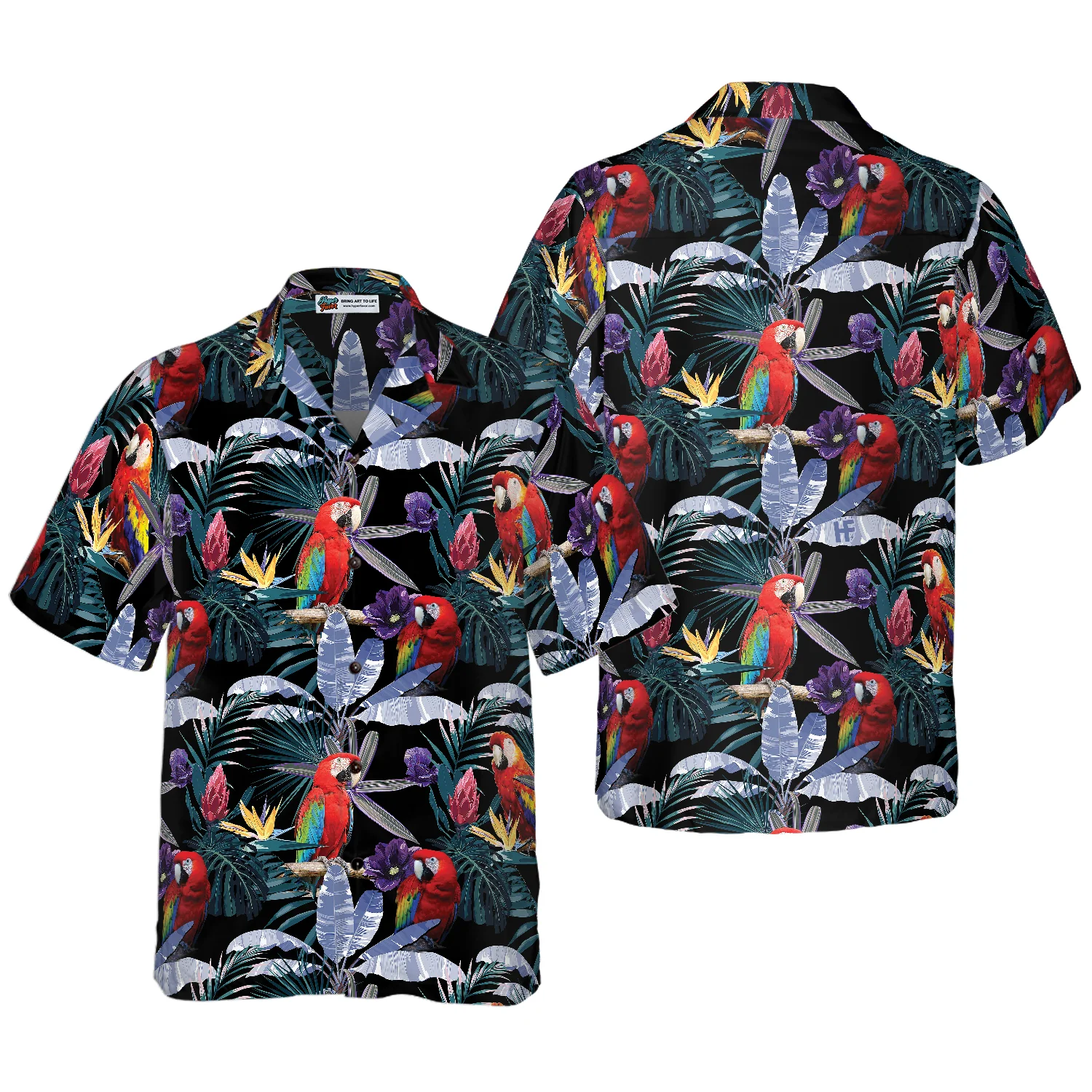 Tropical Parrot V1 Hawaiian Shirt Aloha Shirt For Men and Women