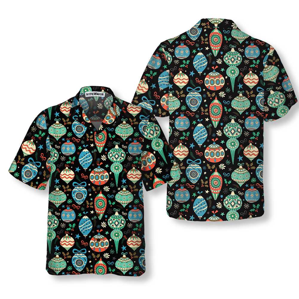 Colorful Christmas Balls Hawaiian Shirt Funny Christmas Shirt Gift For Christmas Aloha Shirt For Men and Women