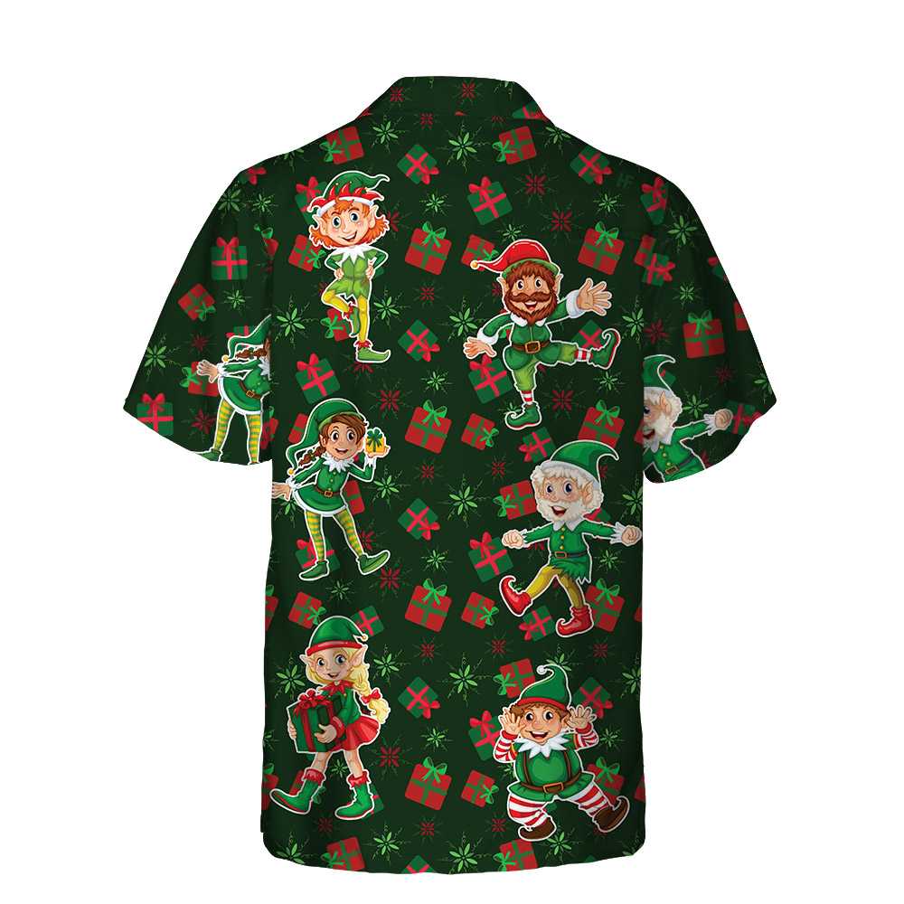 Christmas Elf Party Hawaiian Shirt Funny Elf Christmas Shirt Best Xmas Gift Idea Aloha Shirt For Men and Women