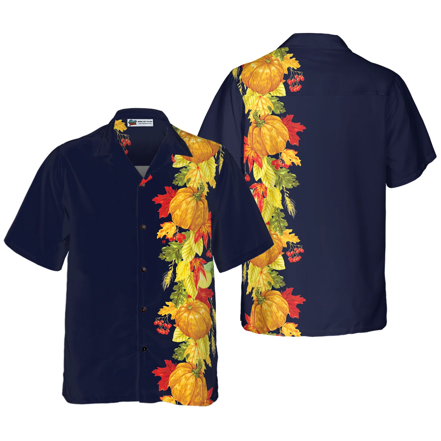 Thanksgiving Harvest Season Elements Hawaiian shirt Aloha Shirt For Men and Women