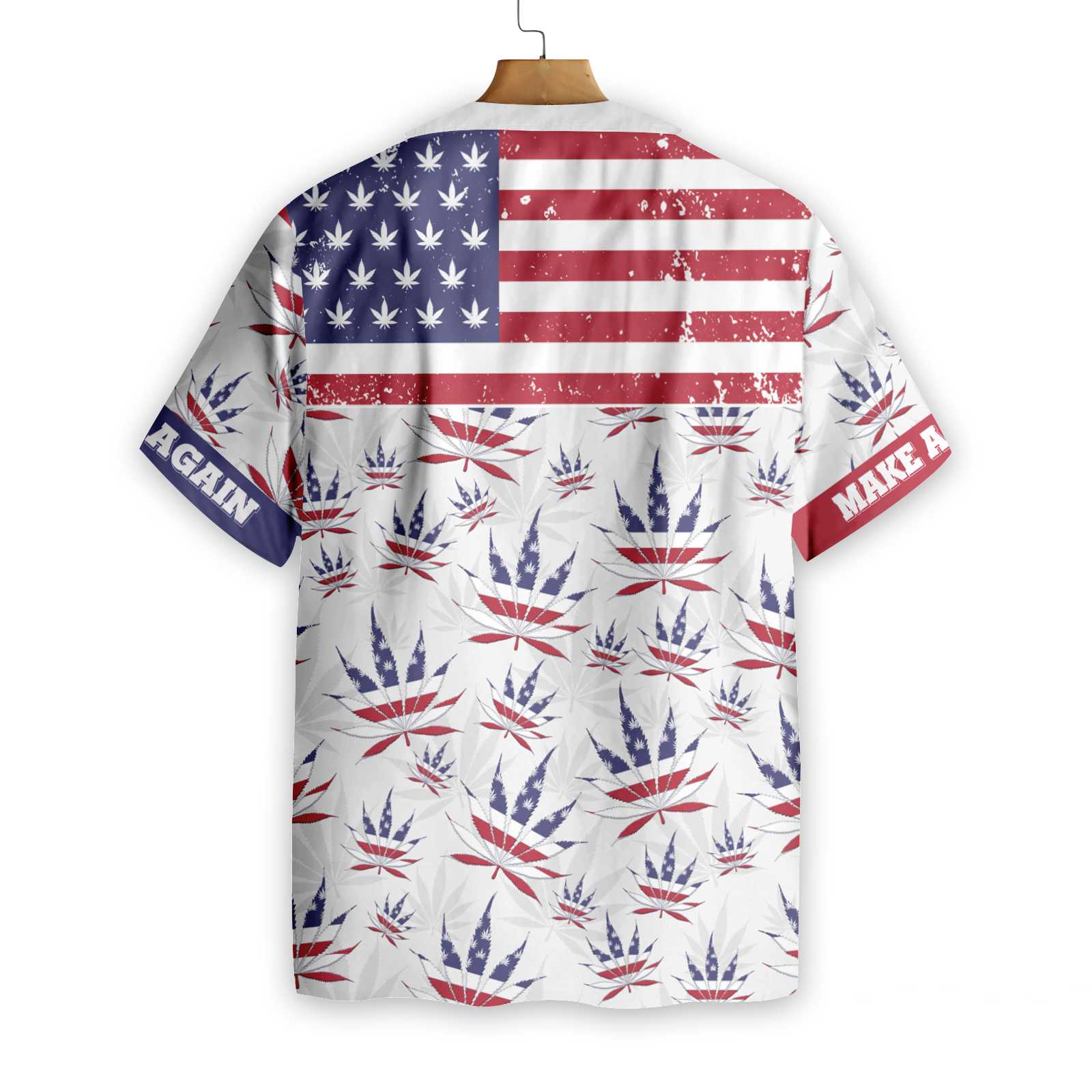 America Marijuana Leaf Shirt Hawaiian Shirt Aloha Shirt For Men and Women