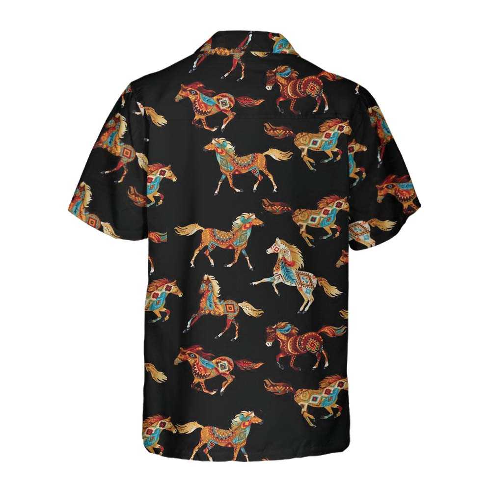 Timeless Treasure Horse Aztec Pattern Native American Hawaiian Shirt Unique Native American Indian Shirt Aloha Shirt For Men and Women