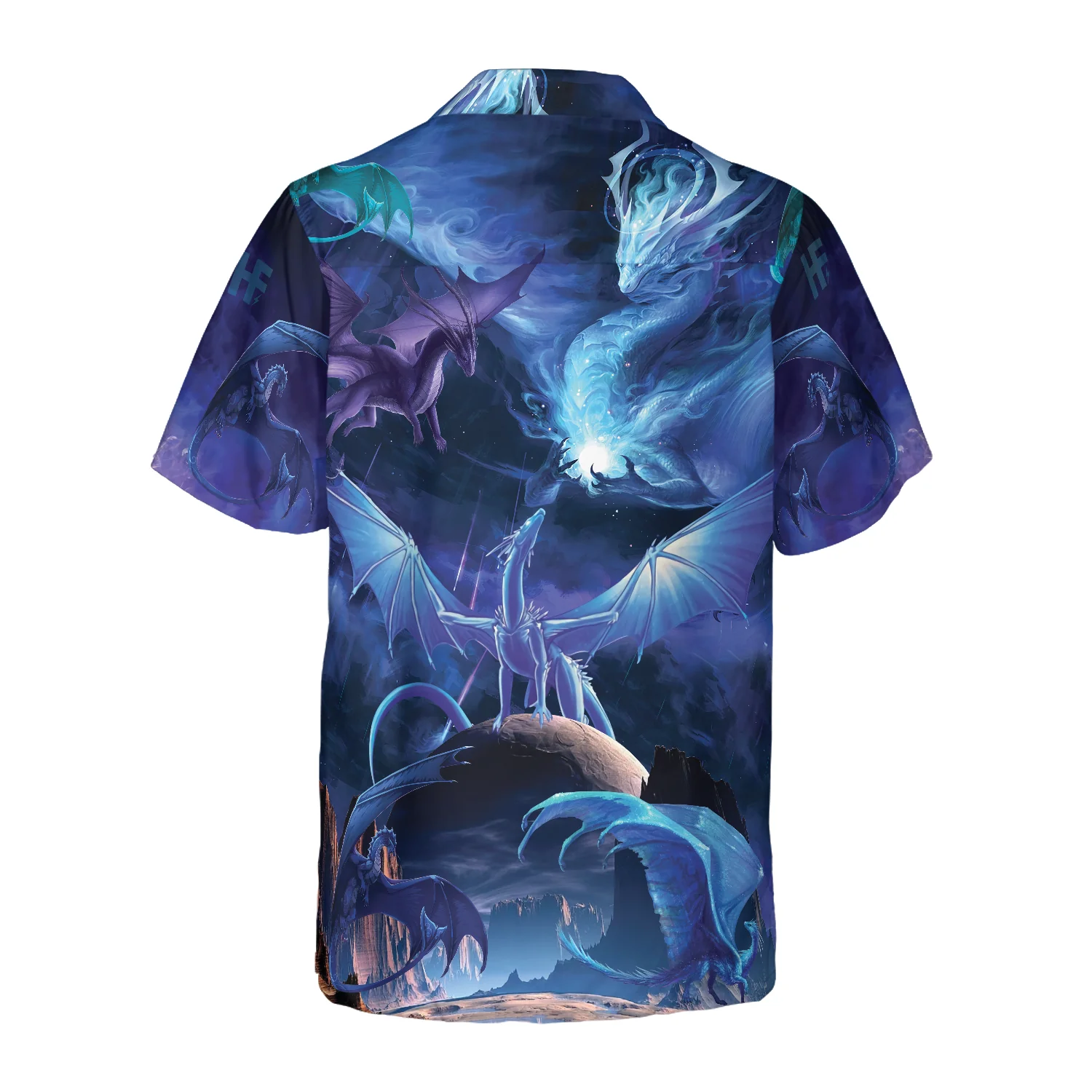 Blue Universe Dragon Hawaiian Shirt Aloha Shirt For Men and Women