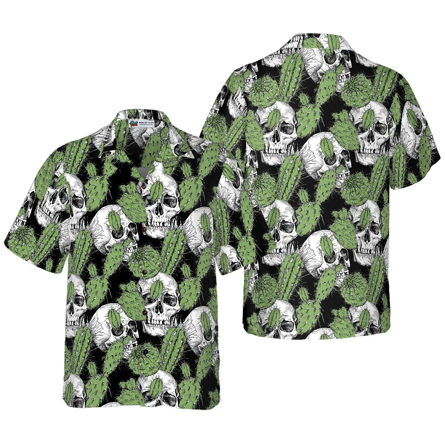 Cactus Skull Shirt Hawaiian Shirt Aloha Shirt For Men and Women