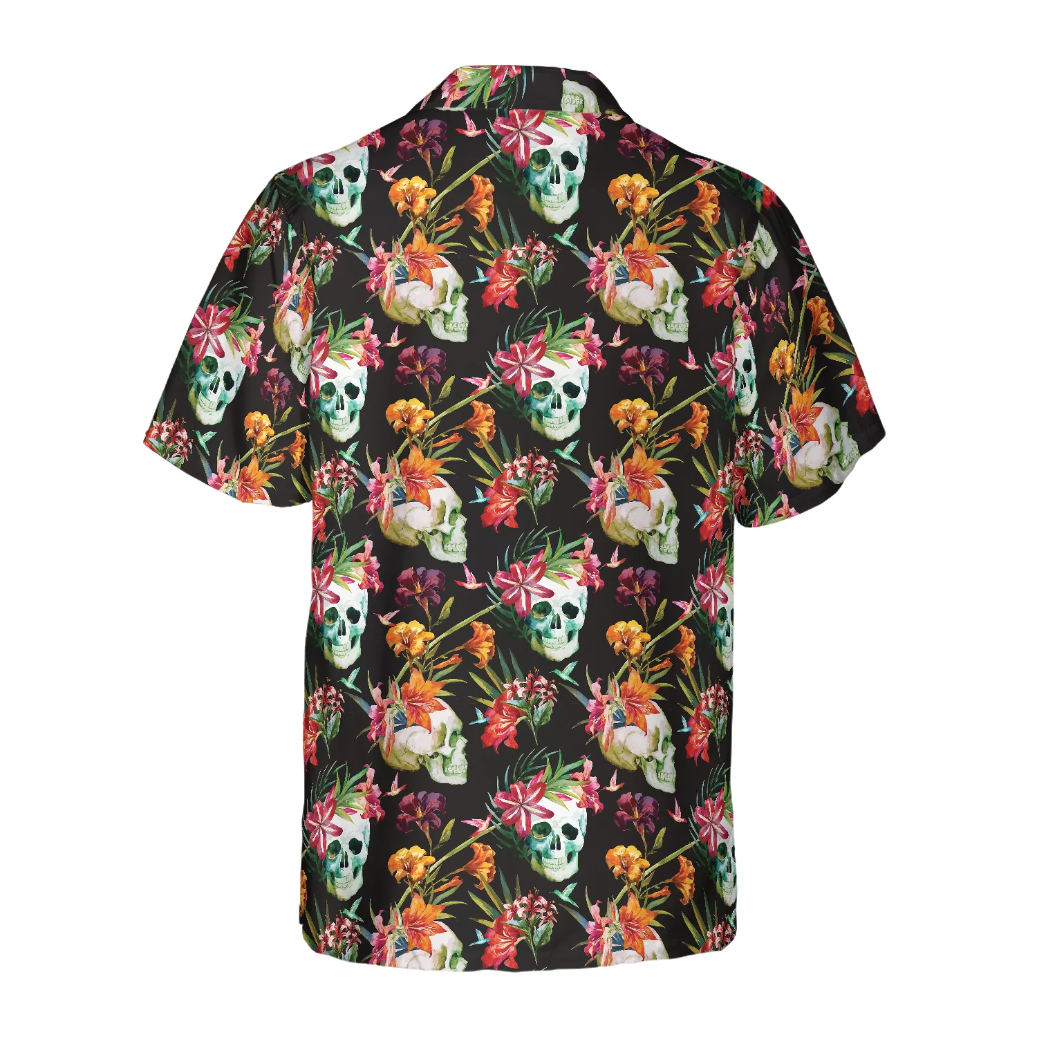 The Tropical Floral Skull Hawaiian Shirt Aloha Shirt For Men and Women