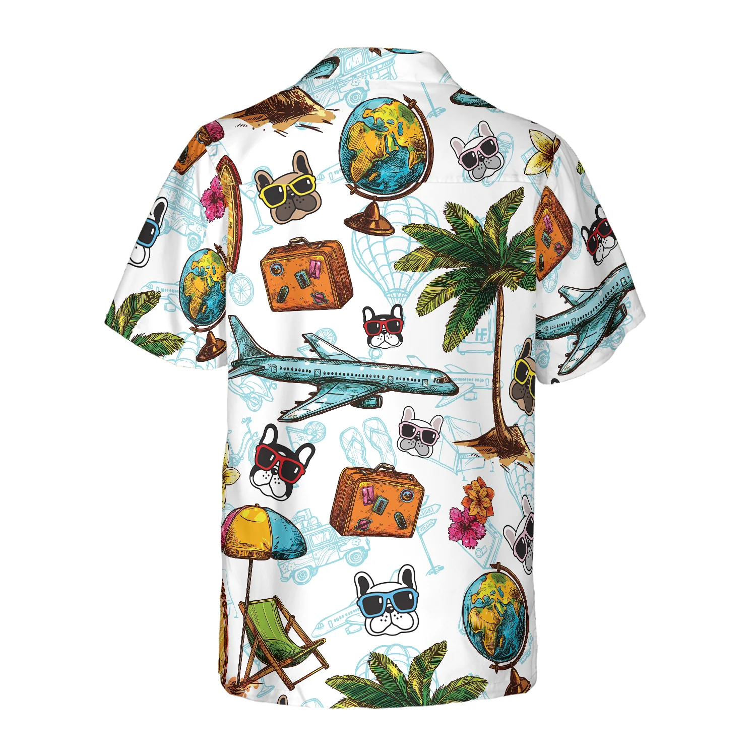 French Bulldog Sunglasses Aloha Hawaiian Shirt Aloha Shirt For Men and Women