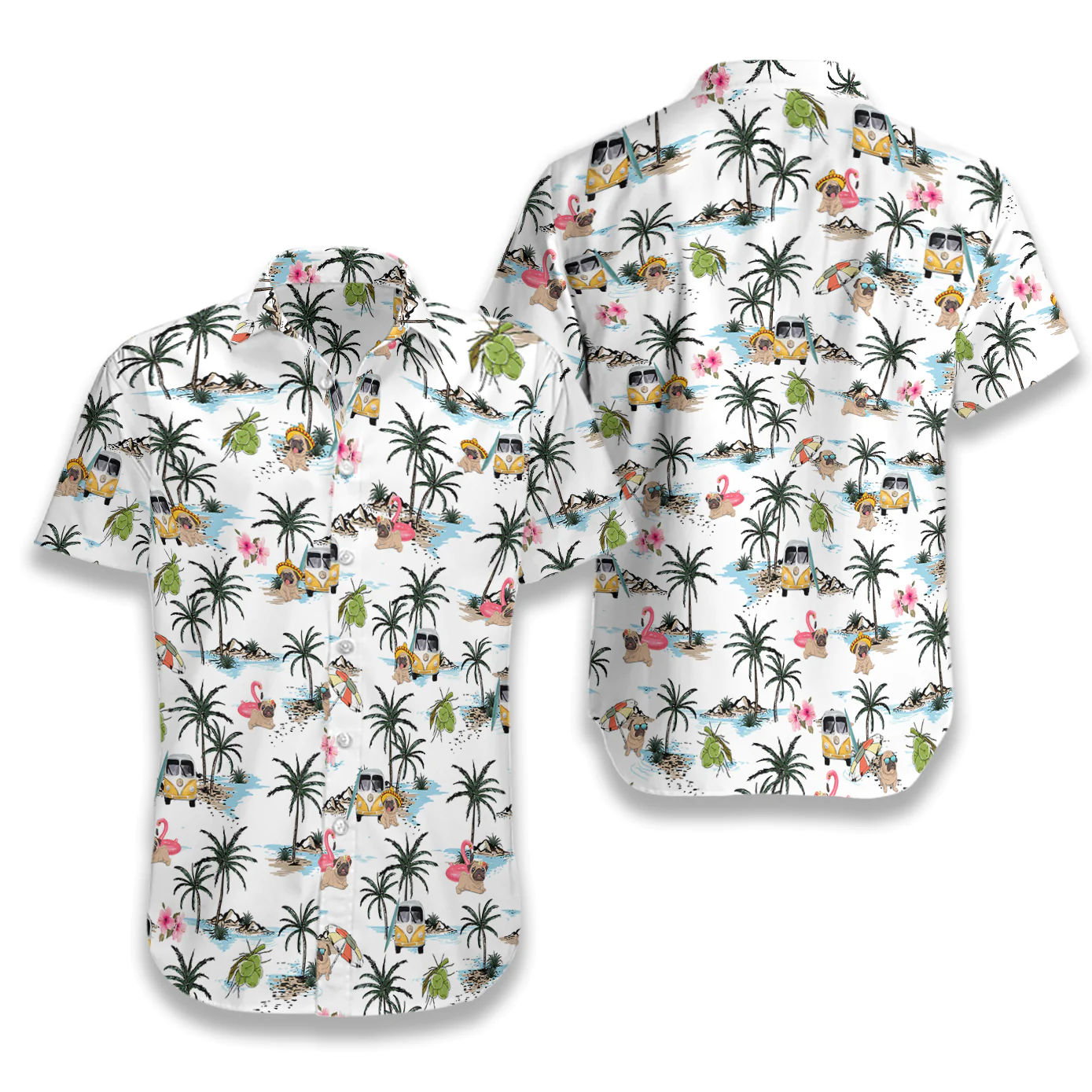 Pug hawaii Hawaiian Shirt Aloha Shirt For Men and Women