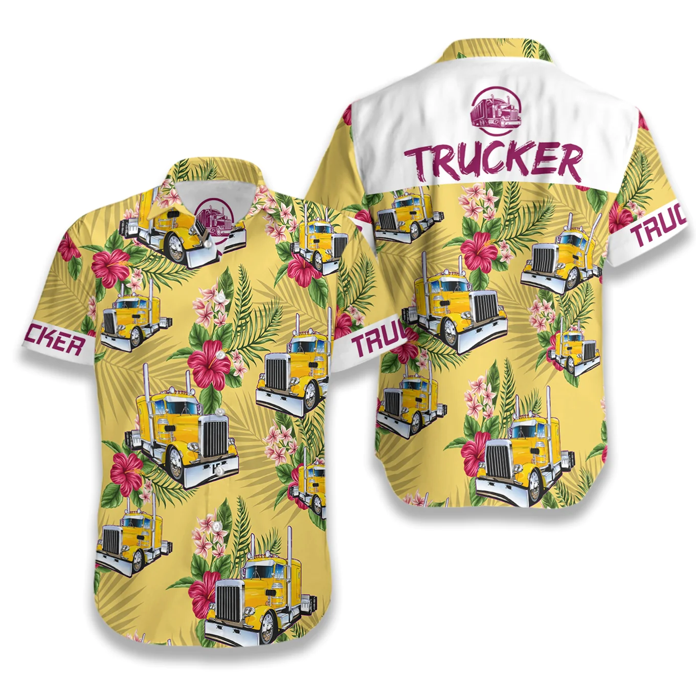 Trucker Hawaiian Shirt Aloha Shirt For Men and Women