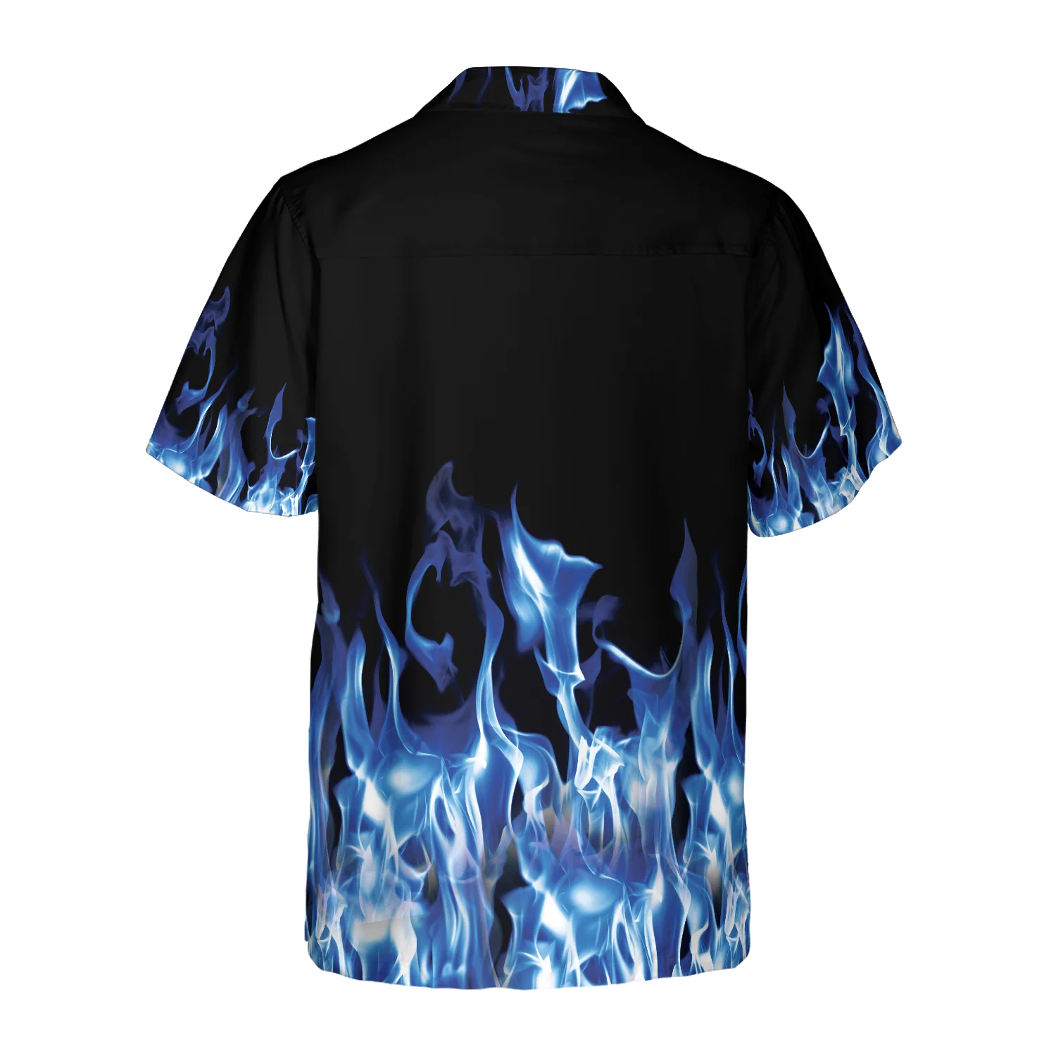 Blue Flame Hawaiian Shirt Aloha Shirt For Men and Women