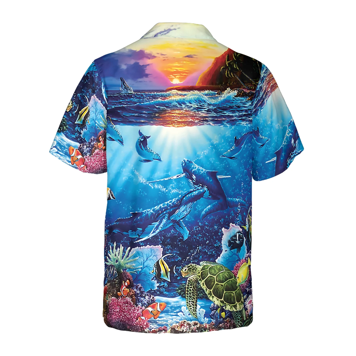 Turtle Under The Sea Hawaiian Shirt Aloha Shirt For Men and Women