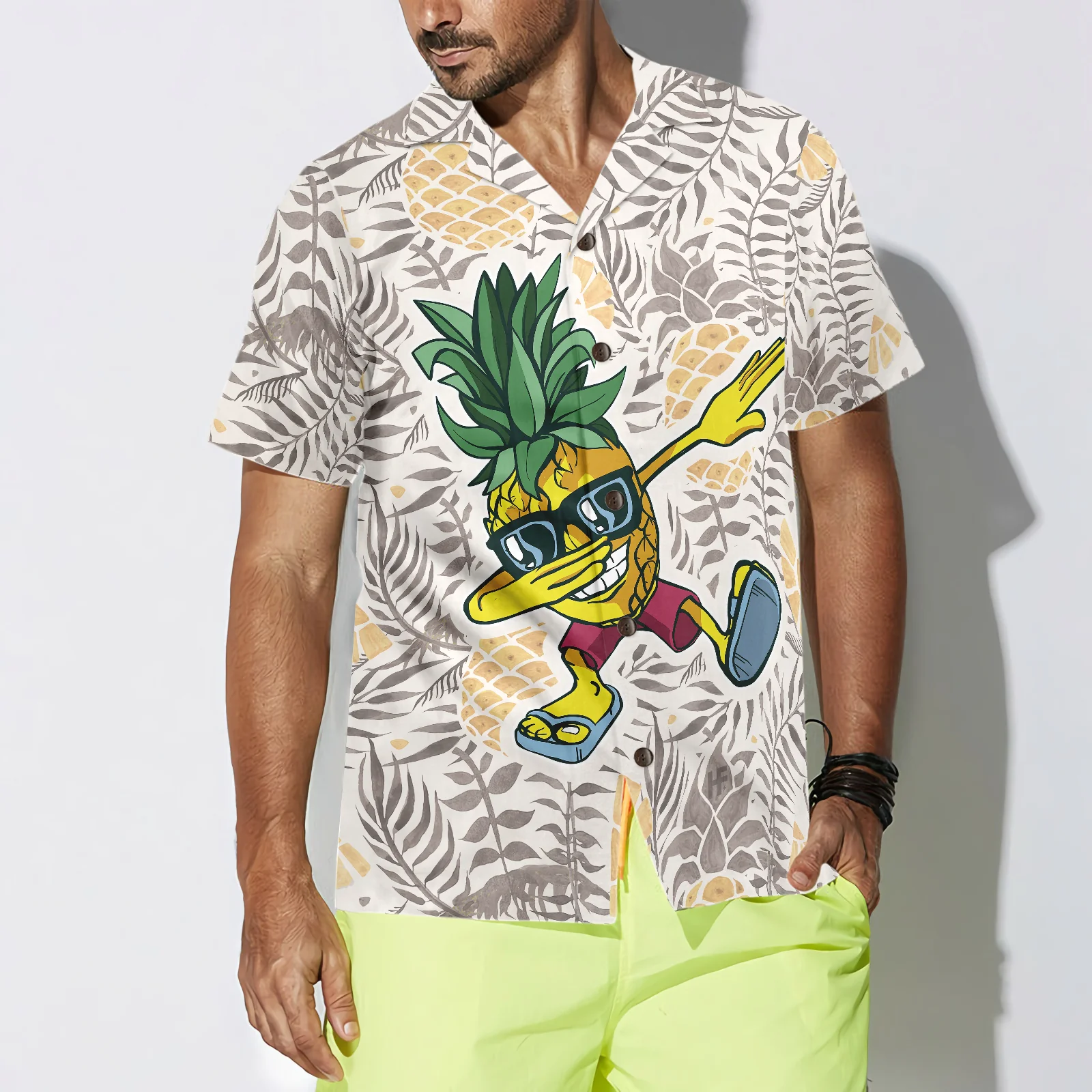 Pineapple Dabbing Hawaiian Shirt Aloha Shirt For Men and Women