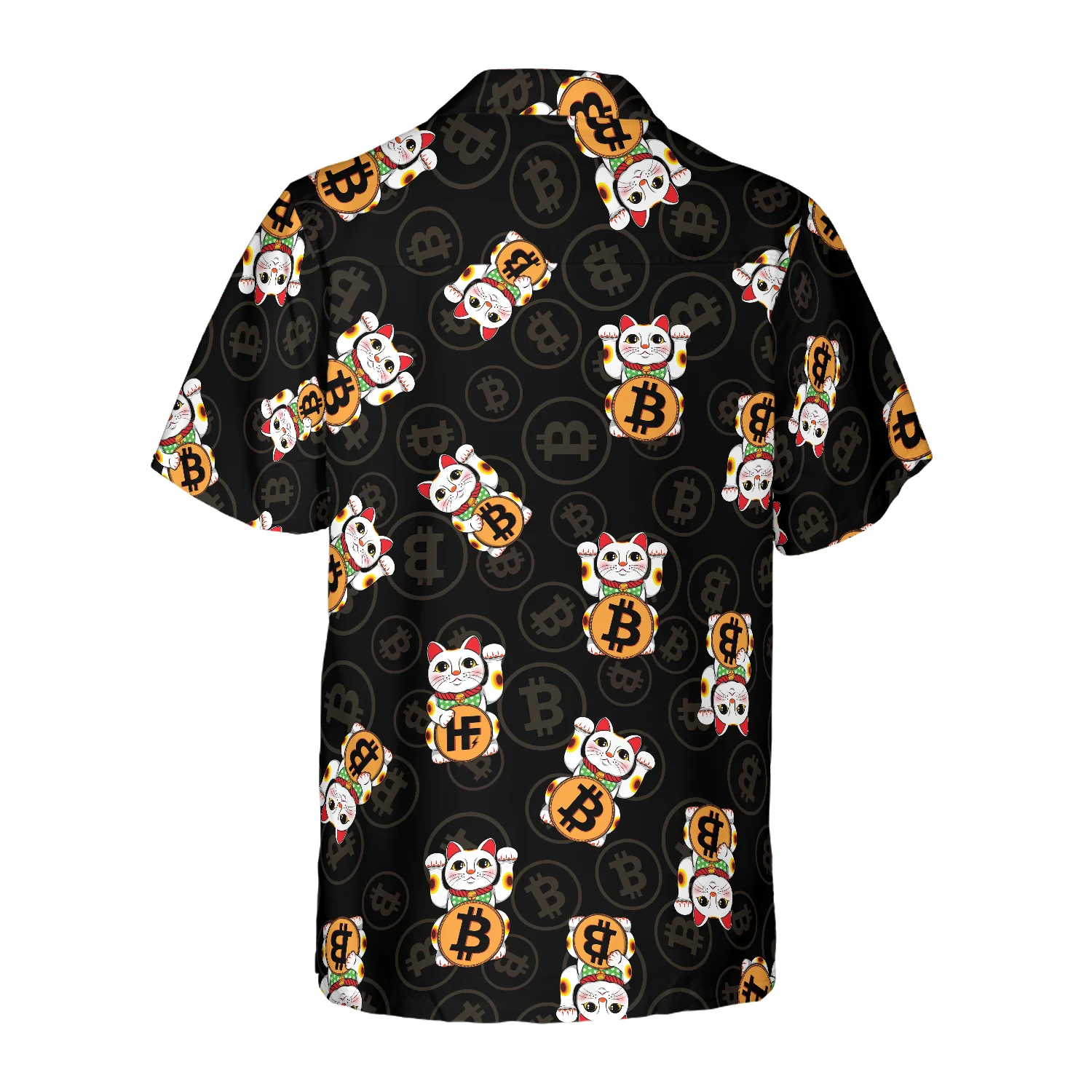 Bitcoin Lucky Cat Hawaiian Shirt Aloha Shirt For Men and Women