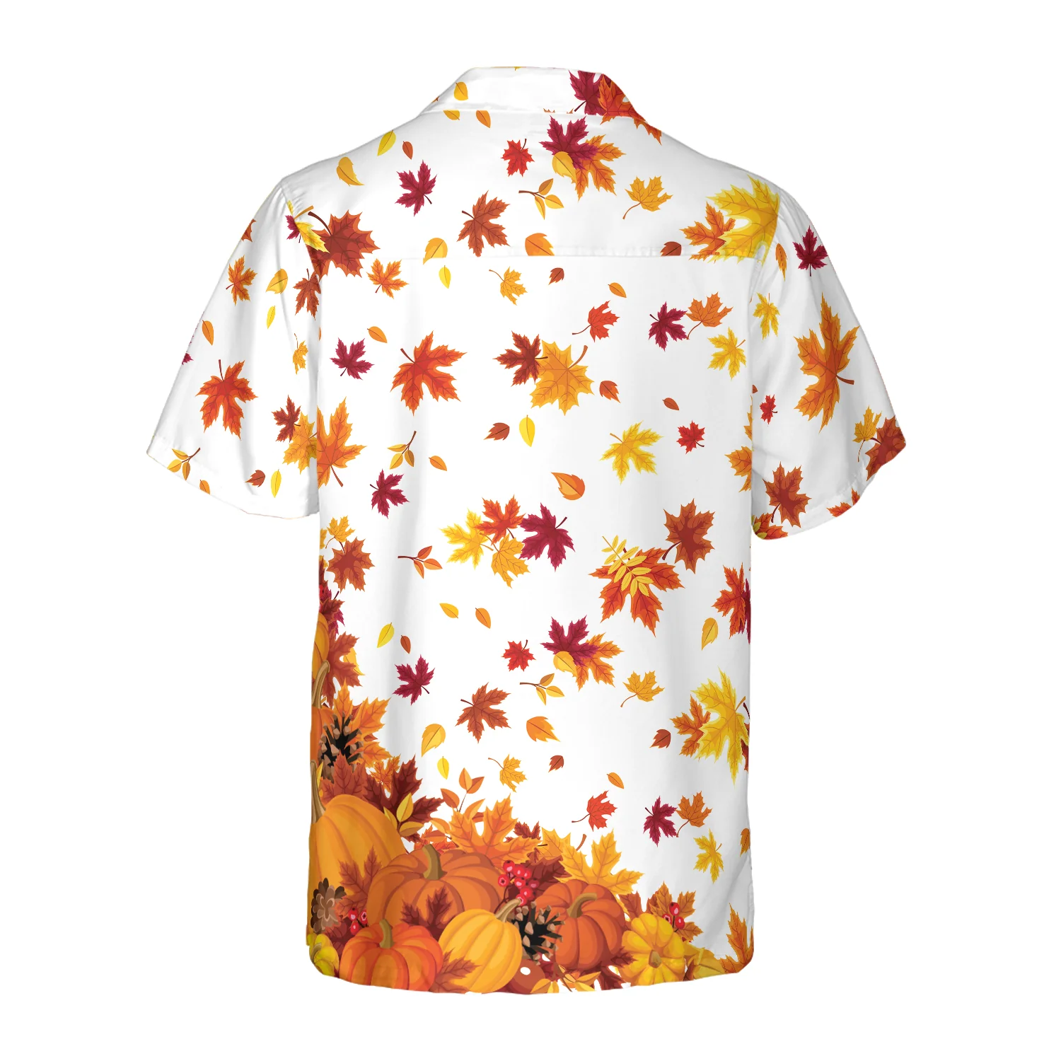 Thanksgiving Pumpkins And Autumn Leaves Hawaiian Shirt Aloha Shirt For Men and Women