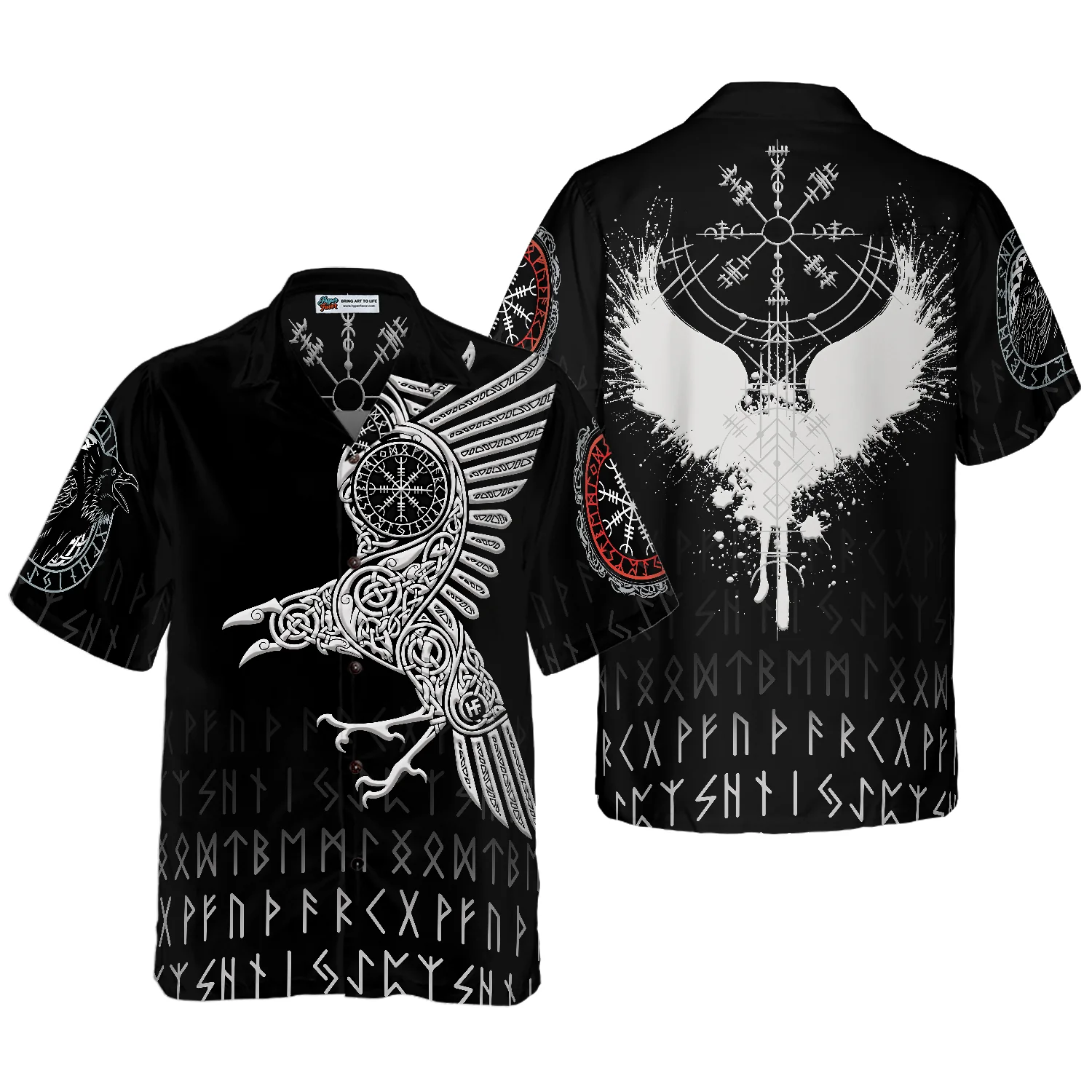 Norse Mythology The Raven Of Odin Hawaiian Shirt Aloha Shirt For Men and Women