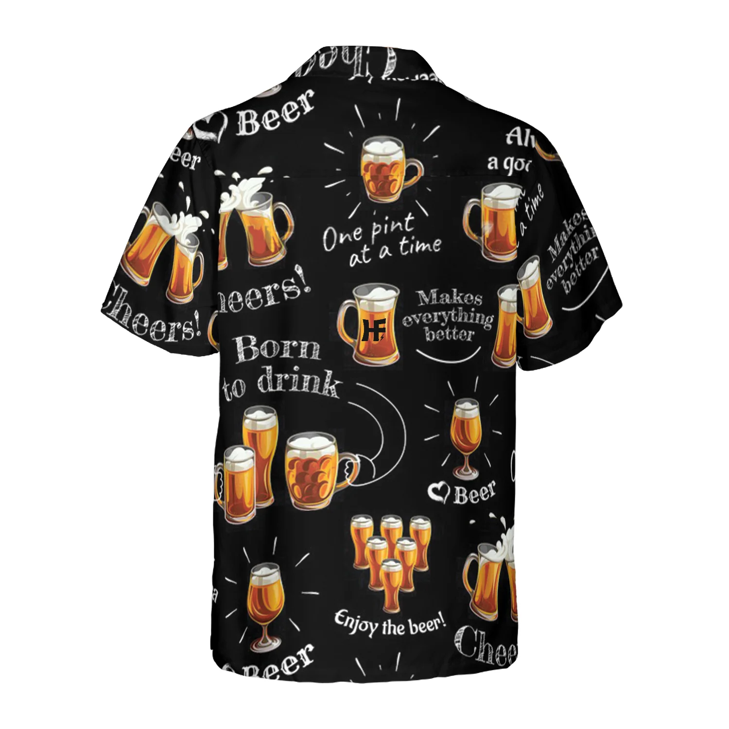 Beer Born To Drink Hawaiian Shirt Aloha Shirt For Men and Women