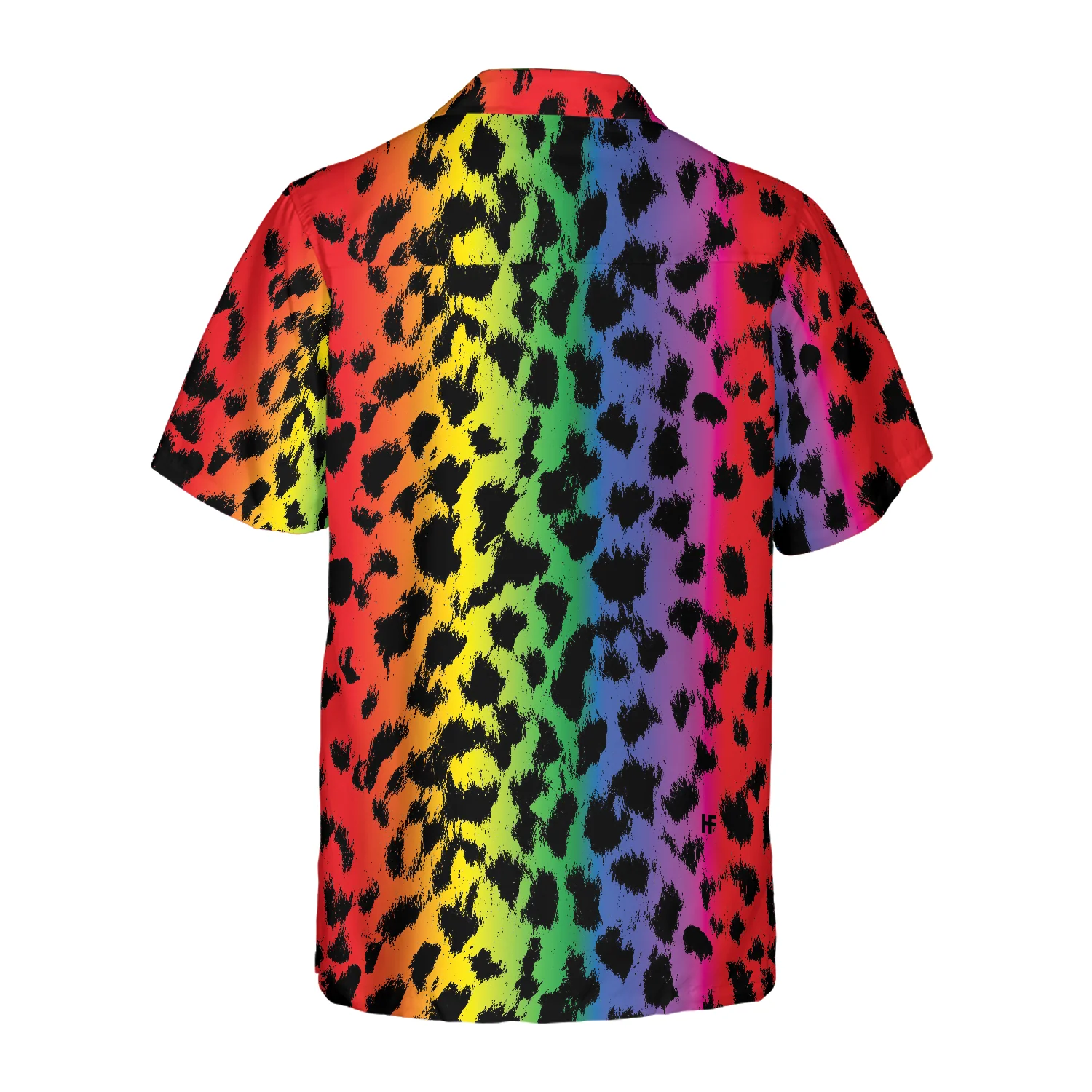 Leopard Skin With Rainbow Color LGBT Hawaiian Shirt Aloha Shirt For Men and Women