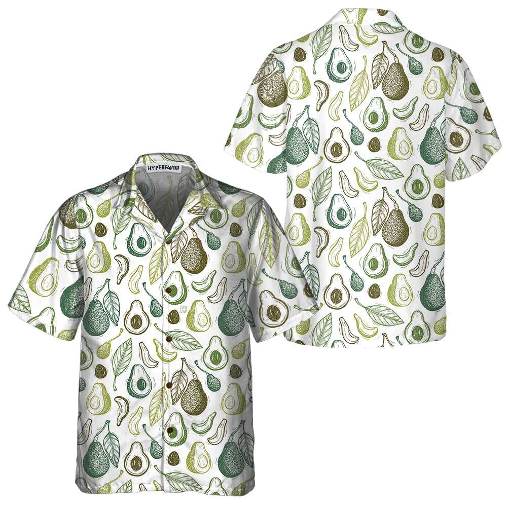 Types Of Avocado Hawaiian Shirt Funny Avocado Shirt Short Sleeve Avocado Print Shirt Aloha Shirt For Men and Women