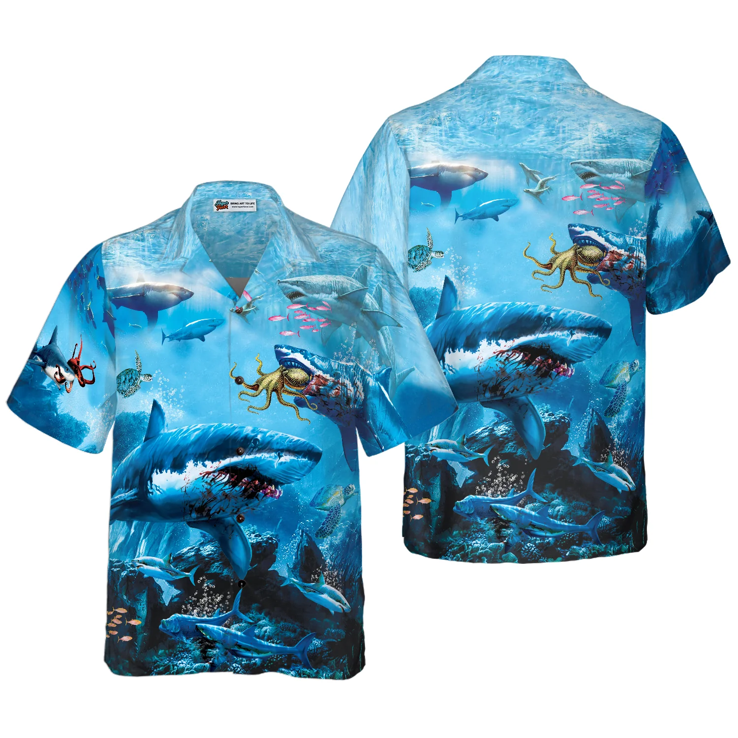 Extreme Dangerous Shark In The Sea Hawaiian Shirt Aloha Shirt For Men and Women