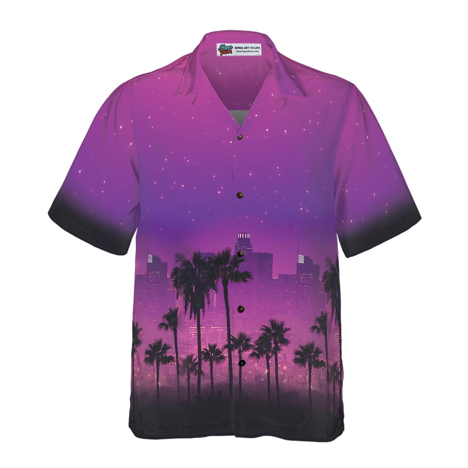 Los Angeles Cityscape Hawaiian Shirt Stylish Los Angeles Shirts Aloha Shirt For Men and Women