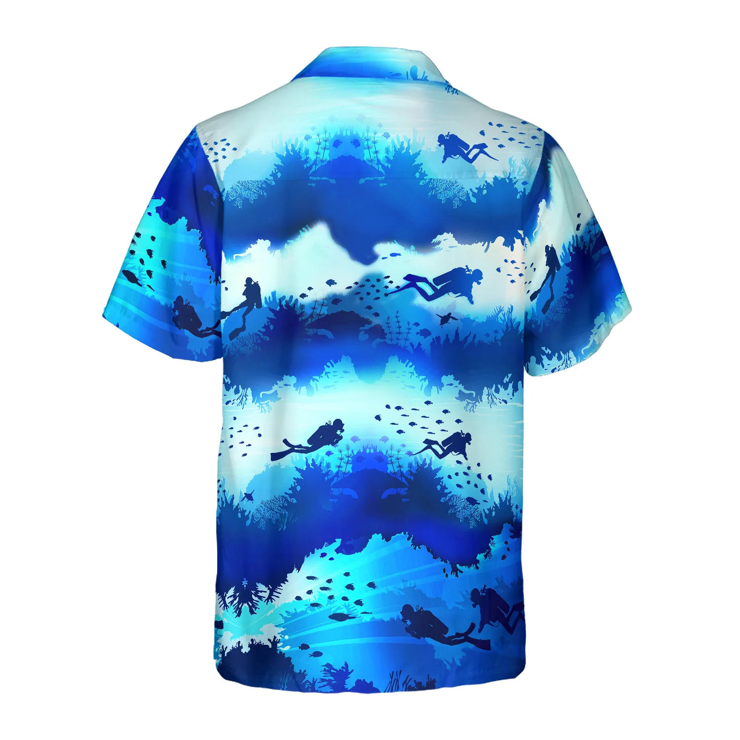 Scuba Diver Under Sea Cave Hawaiian Shirt Aloha Shirt For Men and Women