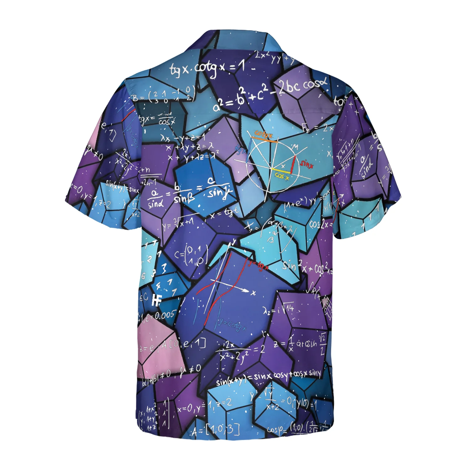 I Love Math Digital Pattern Hawaiian Shirt Aloha Shirt For Men and Women