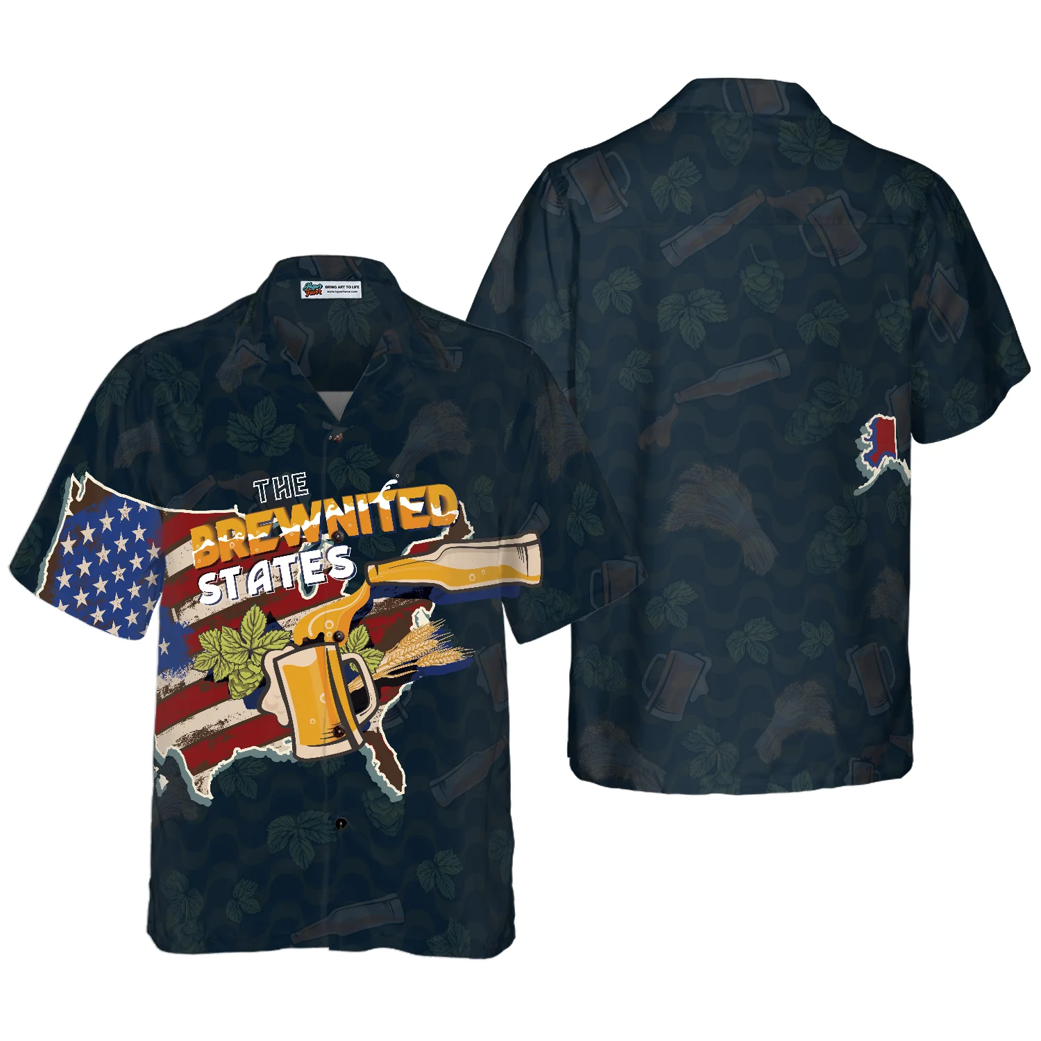 The Brewnited States Hawaiian Shirt Beer Lovers Aloha Shirts International Beer Day Shirt Aloha Shirt For Men and Women