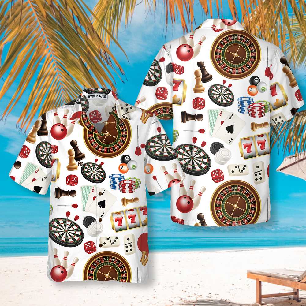 Games Together Hawaiian Shirt Multiple Games Pattern Shirt Aloha Shirt For Men and Women