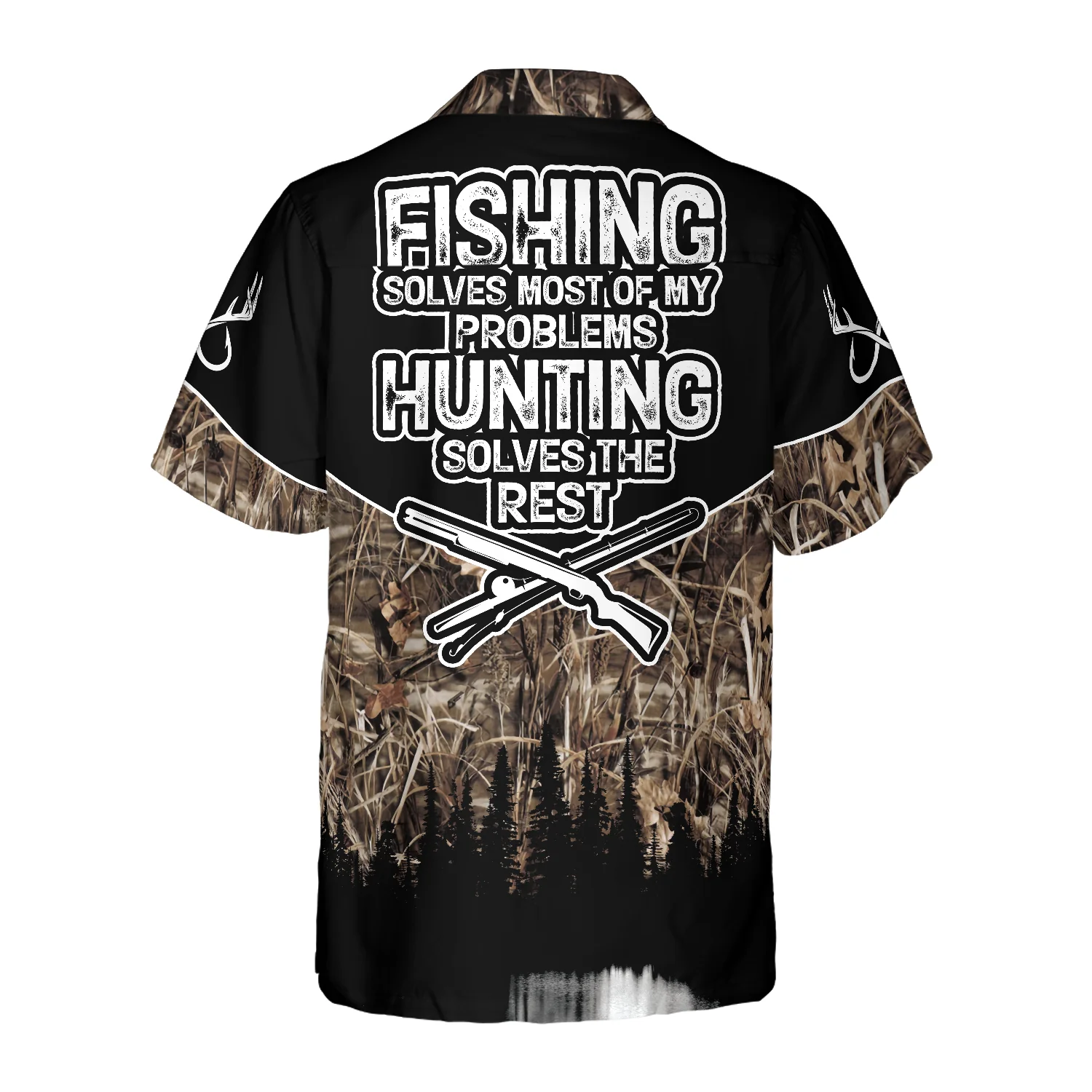 Hunting - Fishing Solve All My Problems Hawaiian Shirt Aloha Shirt For Men and Women