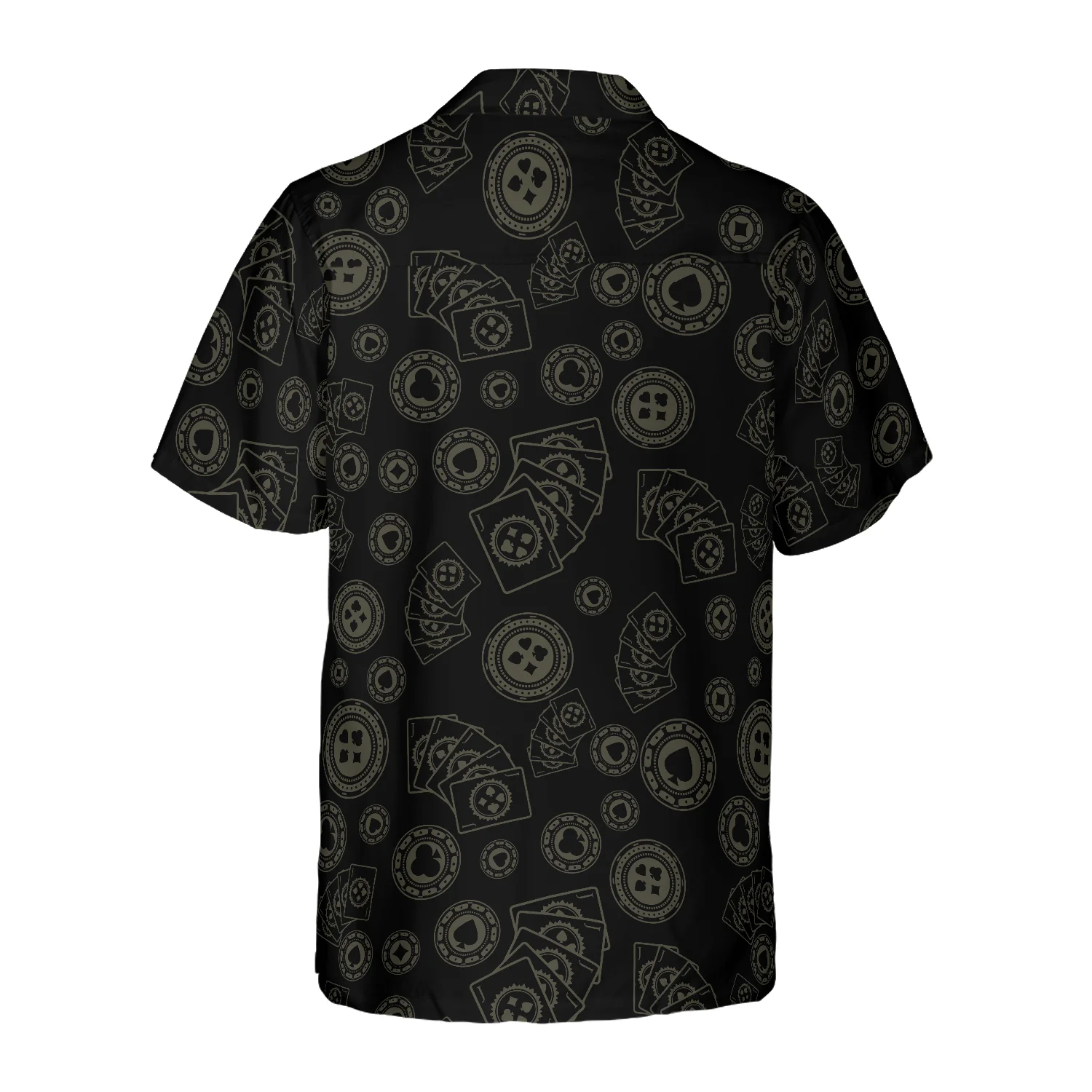 Dark Poker Pattern Hawaiian Shirt Aloha Shirt For Men and Women