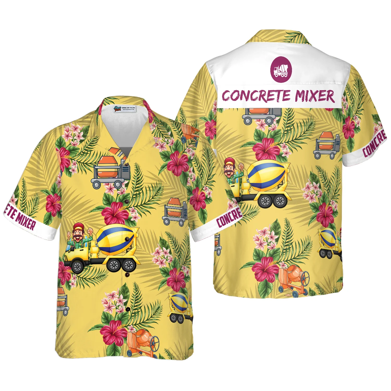 CONCRETE MIXER Hawaiian Shirt Aloha Shirt For Men and Women