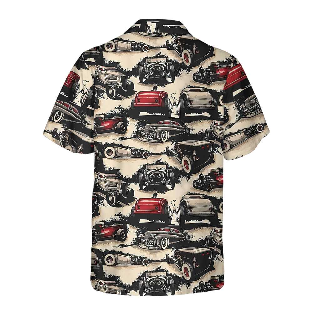 Vintage Hot Rod Hawaiian Shirt Retro Hot Rod Shirt Aloha Shirt For Men and Women