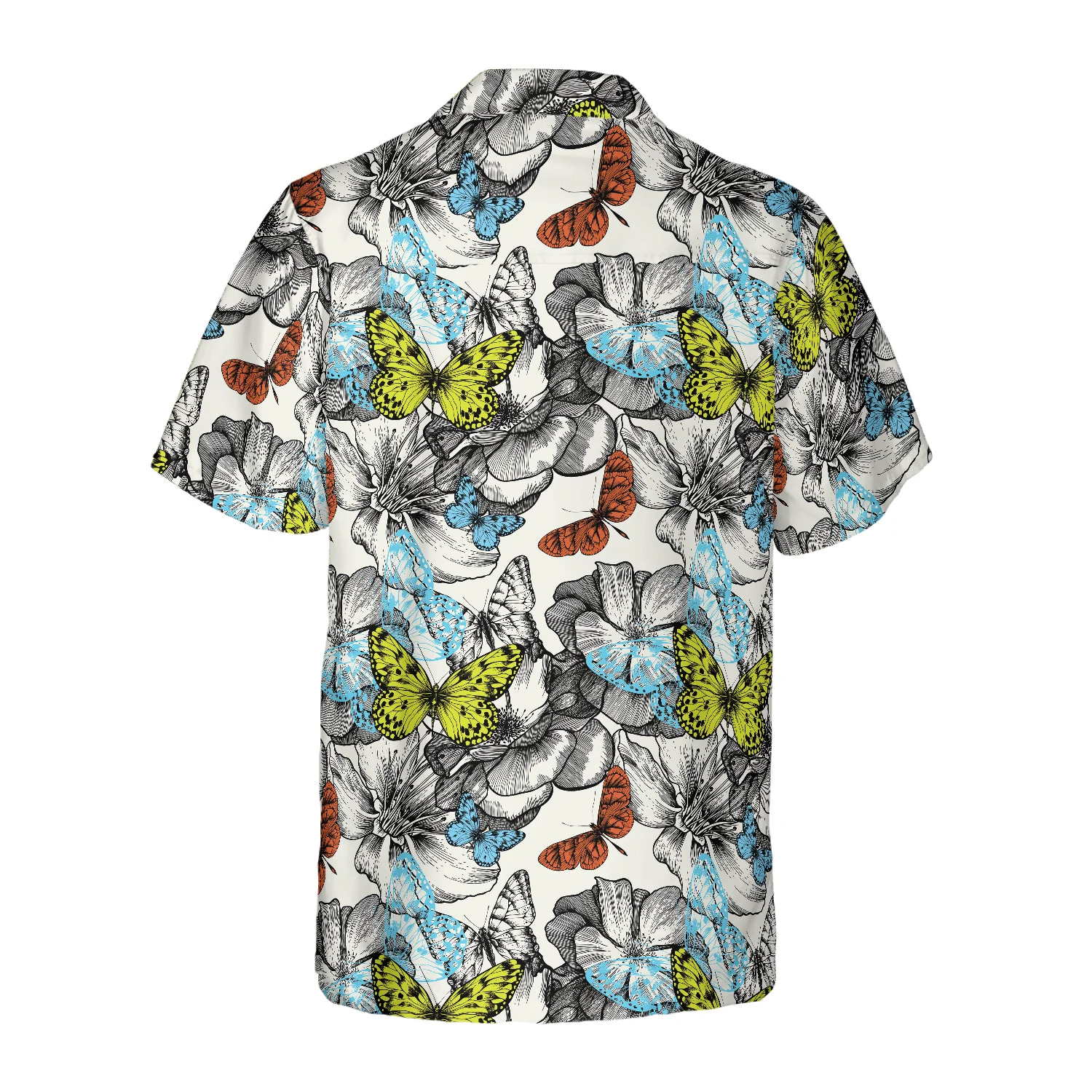 Flying Butterflies Shirt Hawaiian Shirt Aloha Shirt For Men and Women