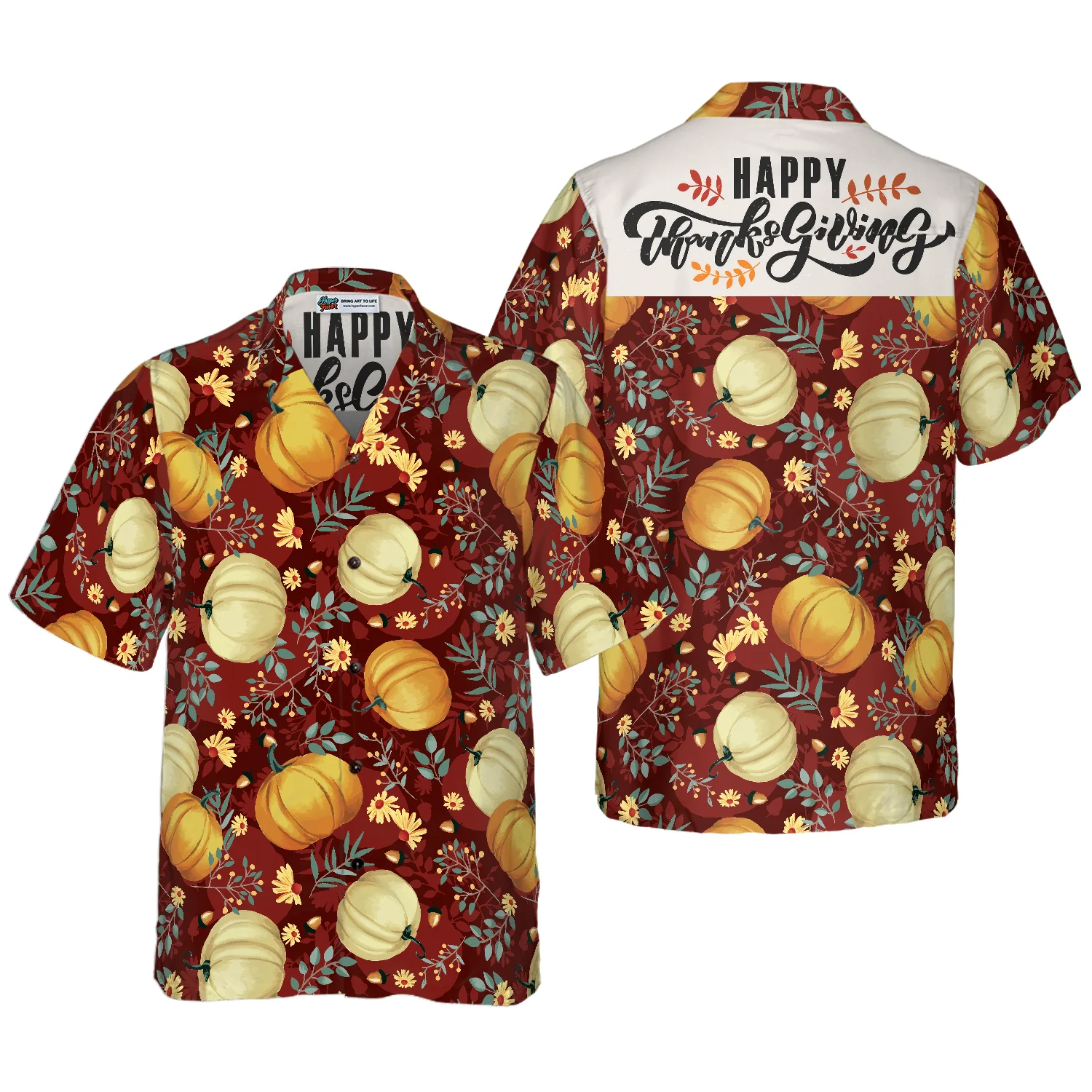 Autumn Thanksgiving Celebration Hawaiian Shirt Aloha Shirt For Men and Women