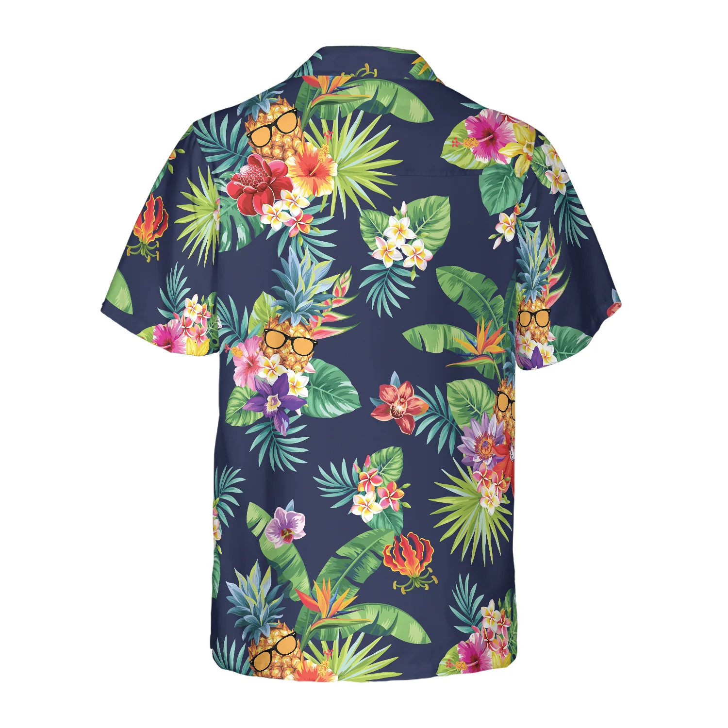 Tropical Pineapples  Palm Leaves Hawaiian Shirt Aloha Shirt For Men and Women