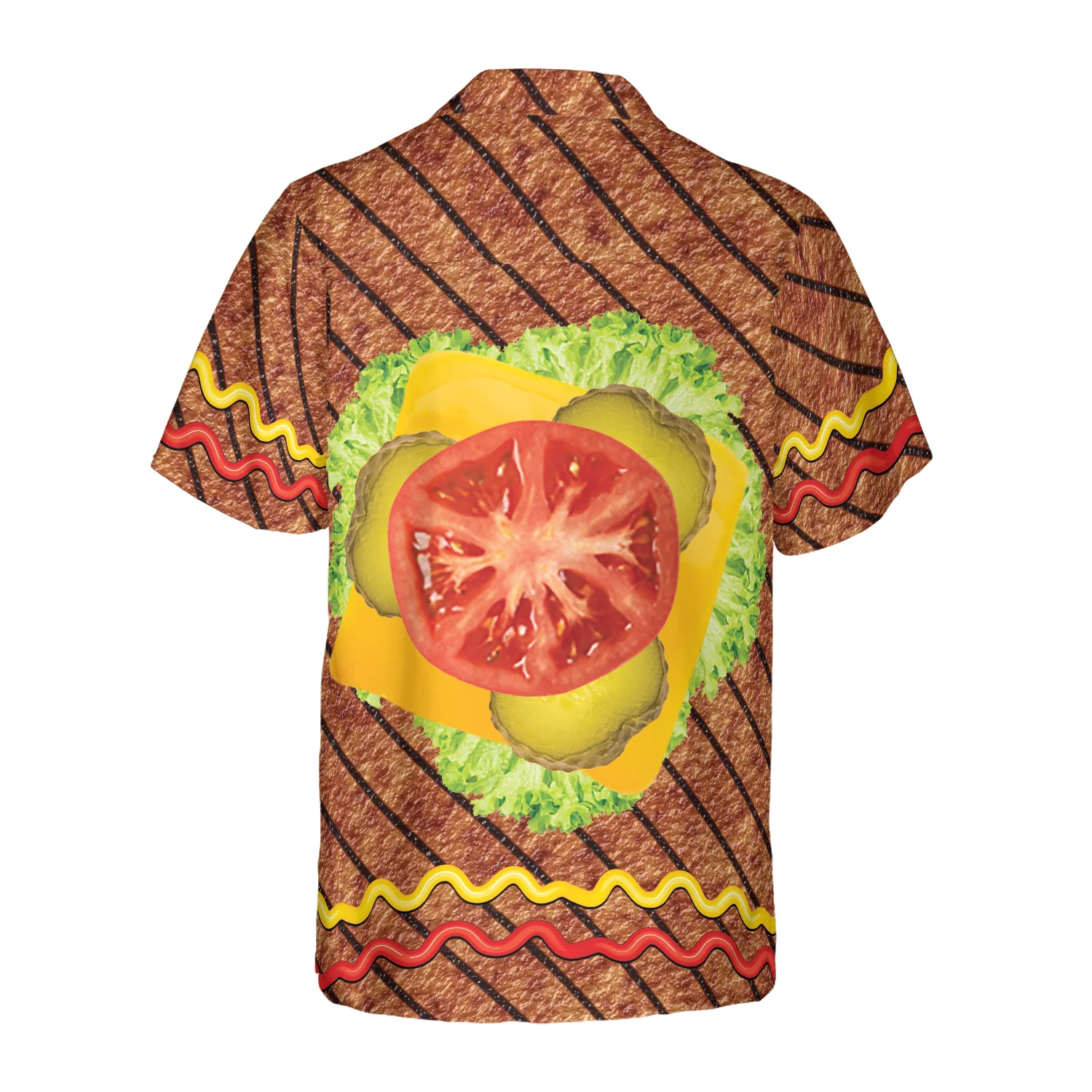 Halloween Burger Costume Shirt Hawaiian Shirt Aloha Shirt For Men and Women