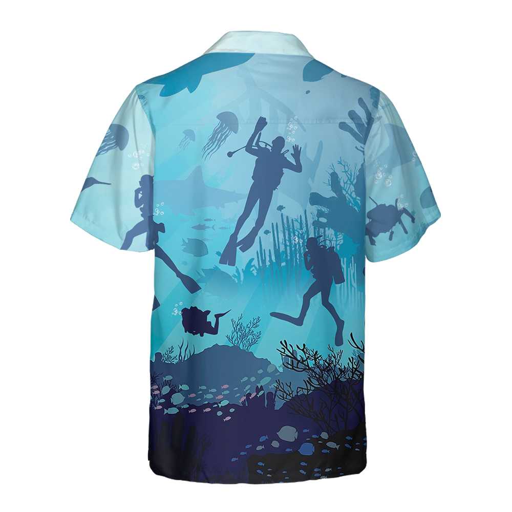 Life Is Diving Hawaiian Shirt Scuba Diving Shirt Cool Gift For Scuba Diver Aloha Shirt For Men and Women