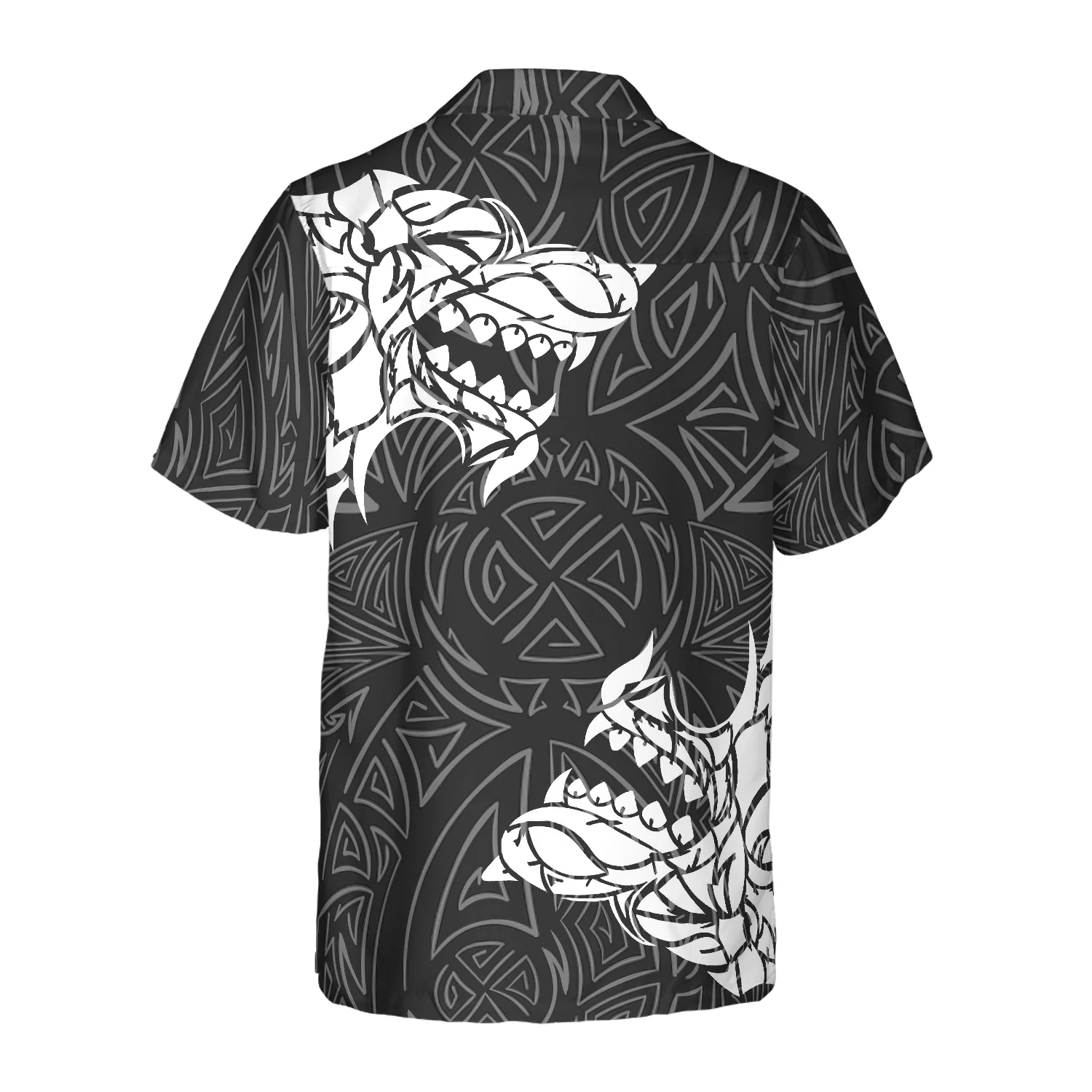 Viking Winter Wolf Rune Hawaiian Shirt Aloha Shirt For Men and Women