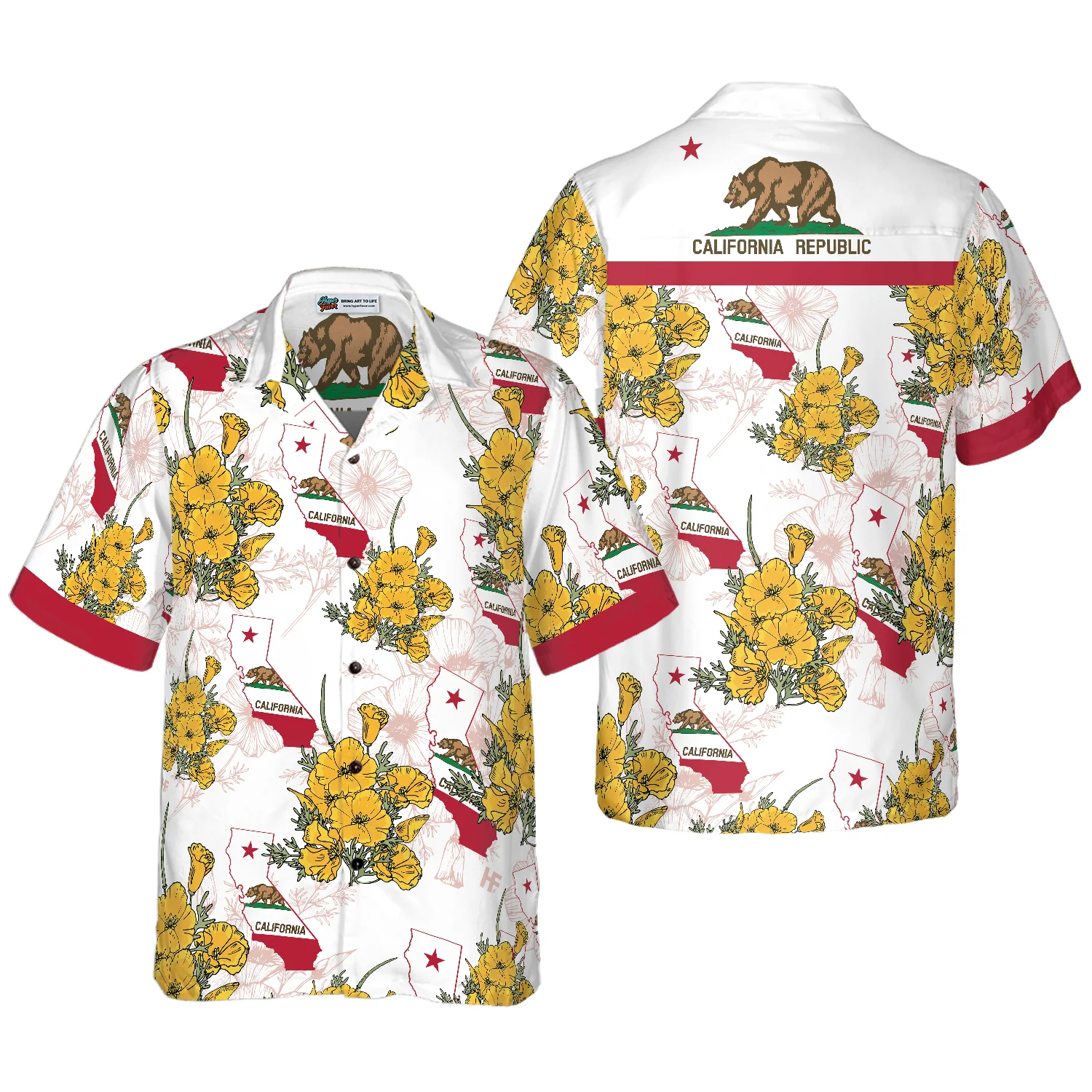 California Proud Hawaiian Shirt Aloha Shirt For Men and Women