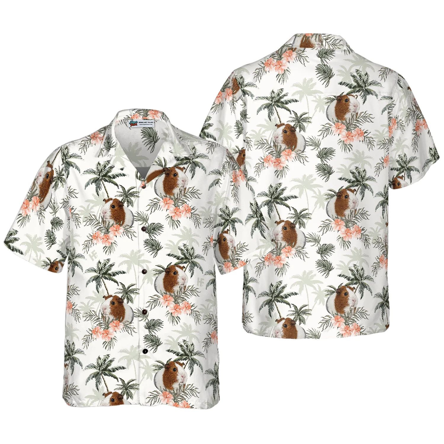 Tropical Guinea Pig Shirt Hawaiian Shirt Aloha Shirt For Men and Women