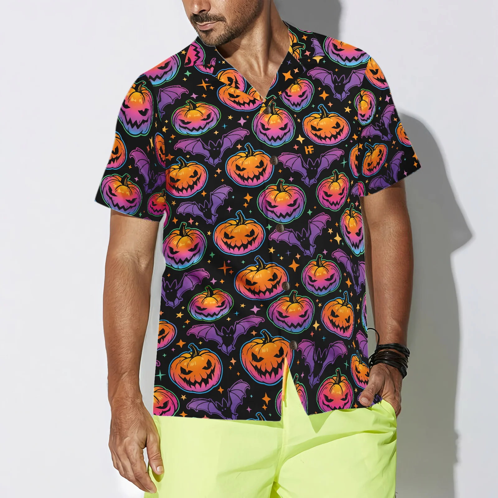 Pumpkin Halloween Hawaiian Shirt Aloha Shirt For Men and Women