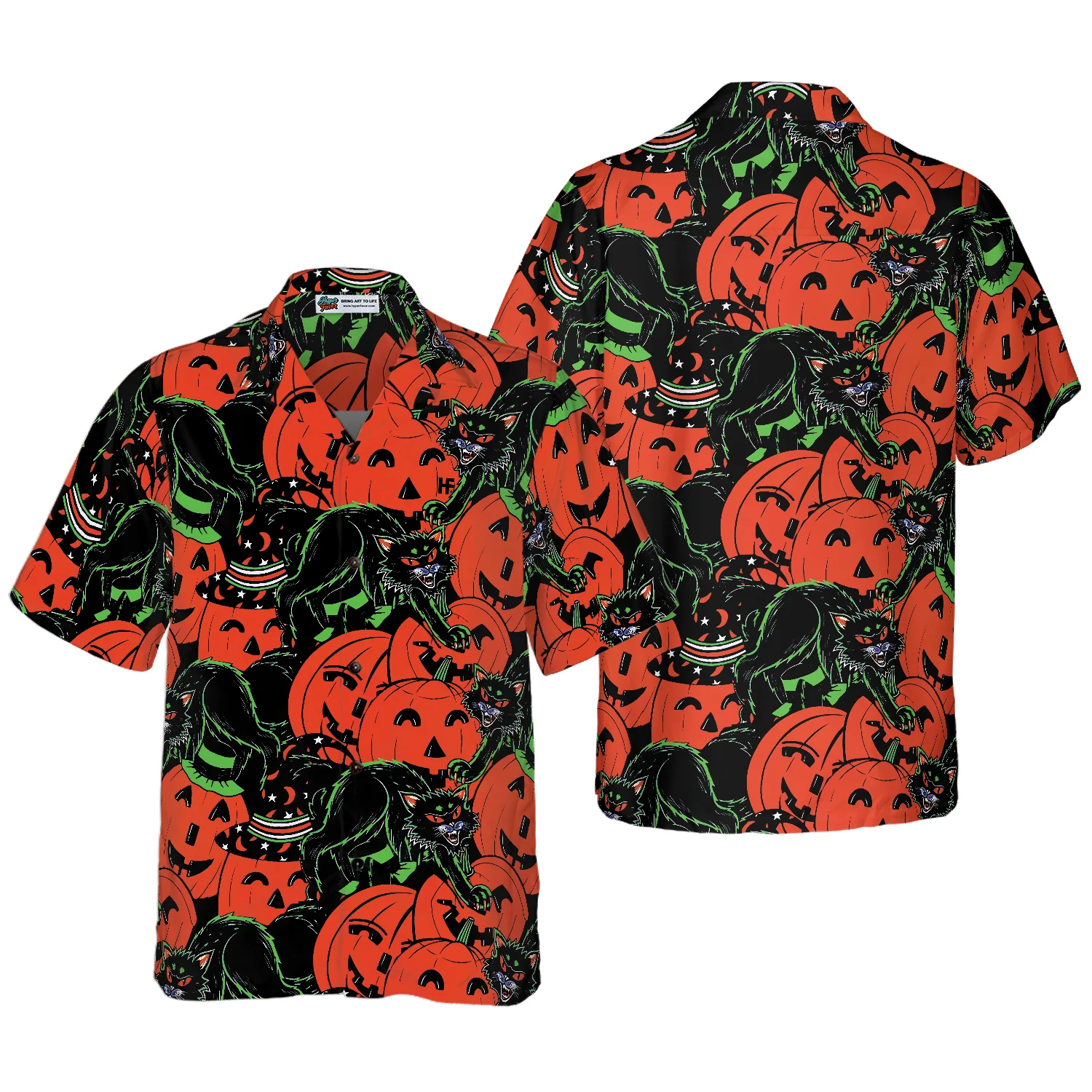 Halloween Horror Queen Cat Halloween Hawaiian Shirt Halloween Shirt Aloha Shirt For Men and Women