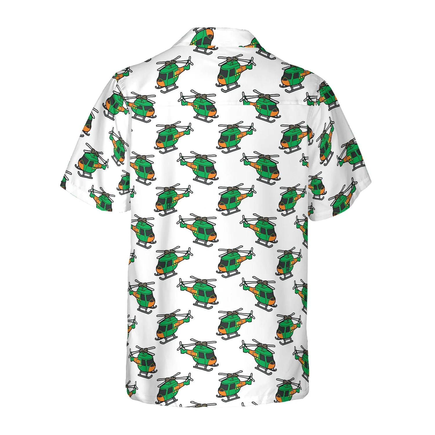 Helicopter Green Hawaiian Shirt Aloha Shirt For Men and Women