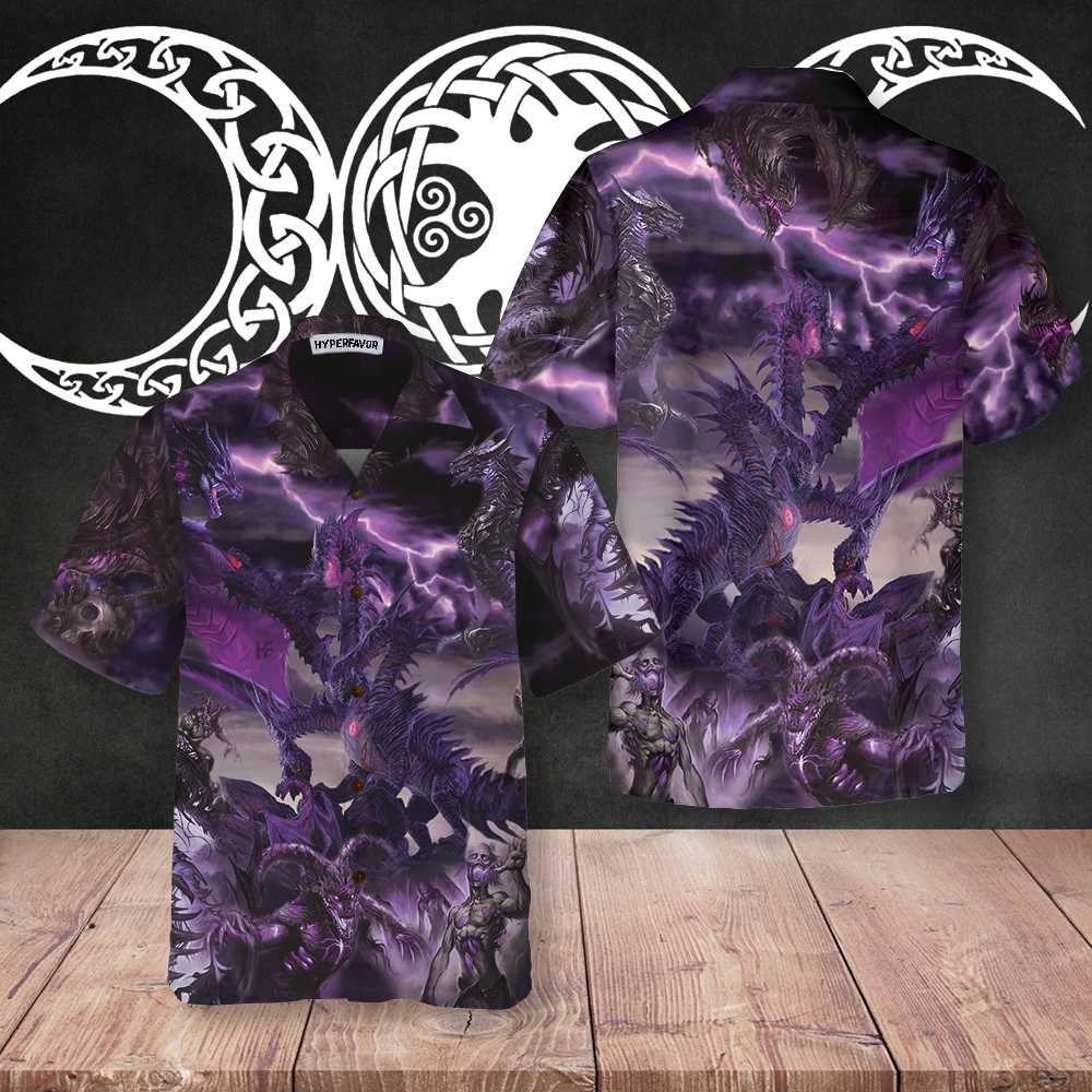 Dragon Skeleton Hawaiian Shirt Monster Dragon Shirt Aloha Shirt For Men and Women