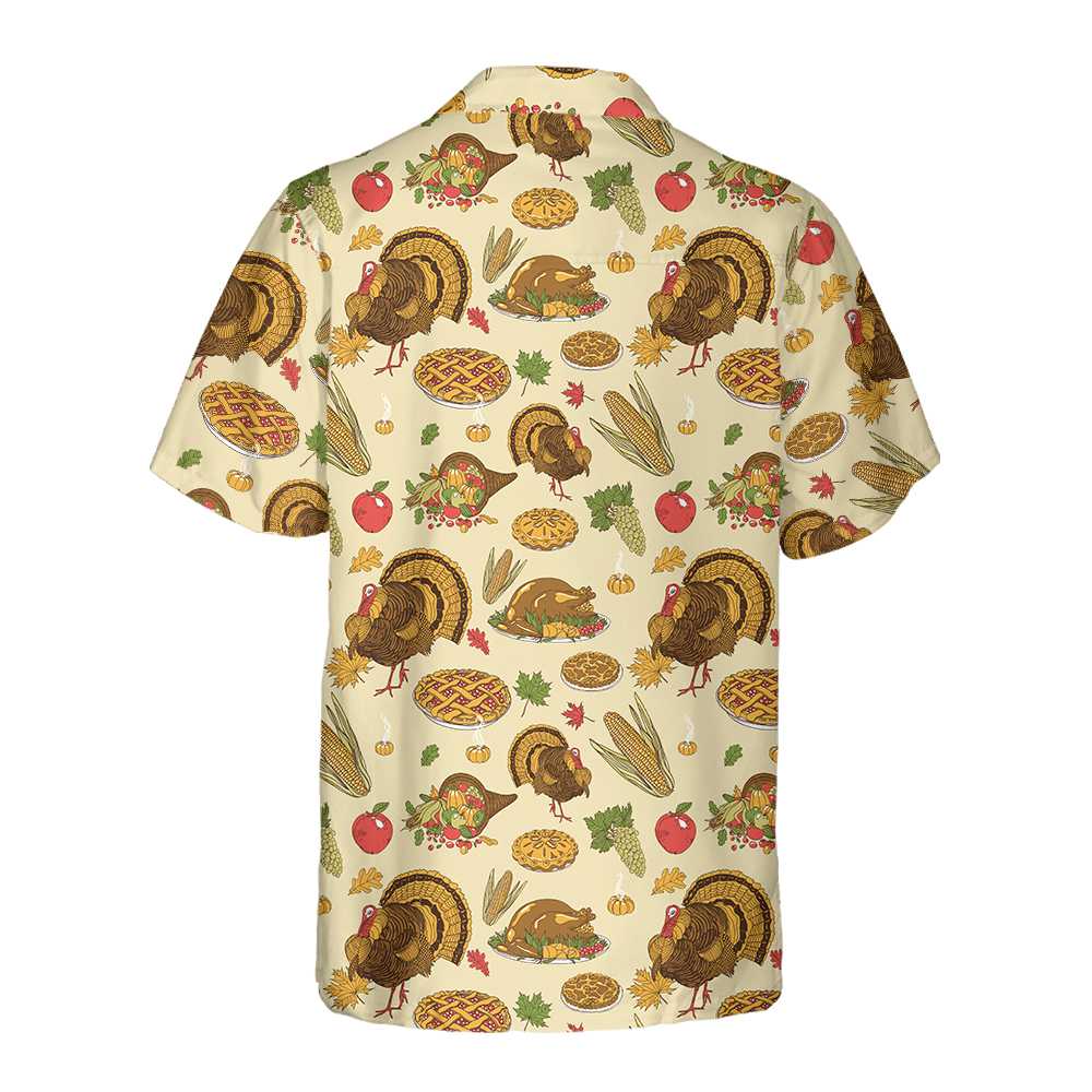 Thanksgiving Pattern Hawaiian Shirt Fall Vibe Thanksgiving Shirt Gift For Thanksgiving Day Aloha Shirt For Men and Women