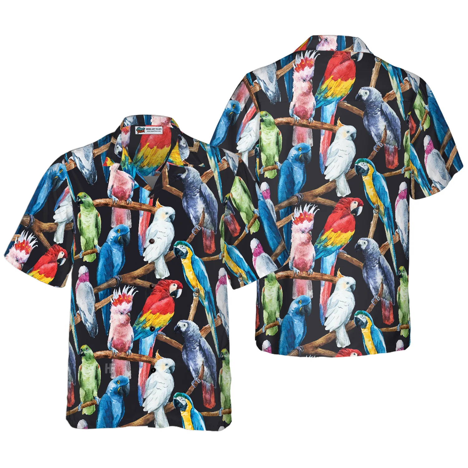 Exotic Parrots  Plant Hawaiian Shirt Aloha Shirt For Men and Women