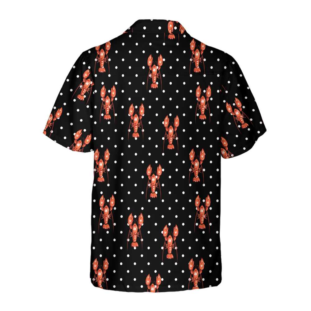 Red Lobster With Dot Hawaiian Shirt Funny Lobster Shirt For Adults Lobster Print Shirt Aloha Shirt For Men and Women