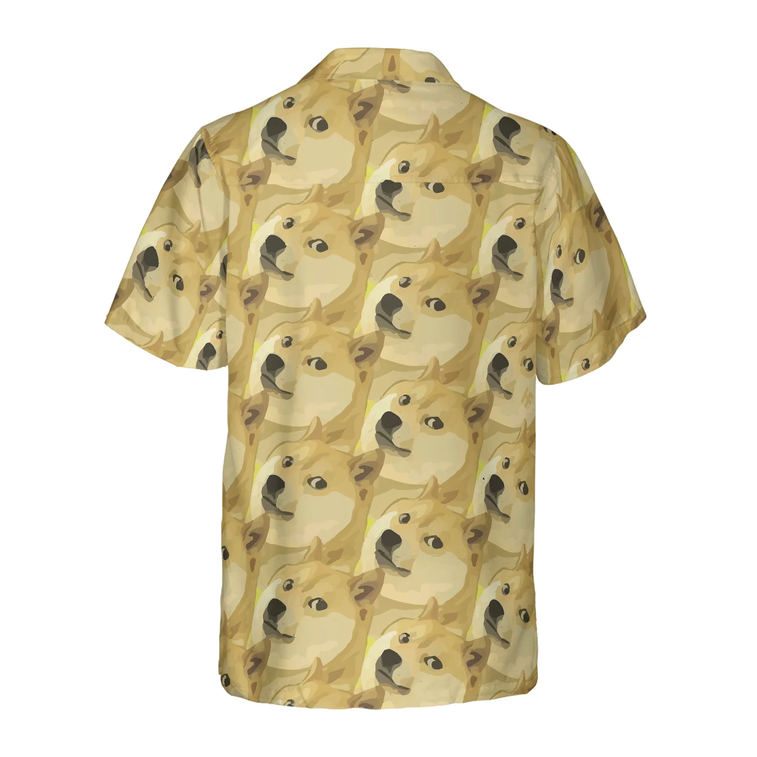 Full Face Doge Pattern Dogecoin Hawaiian Shirt Aloha Shirt For Men and Women