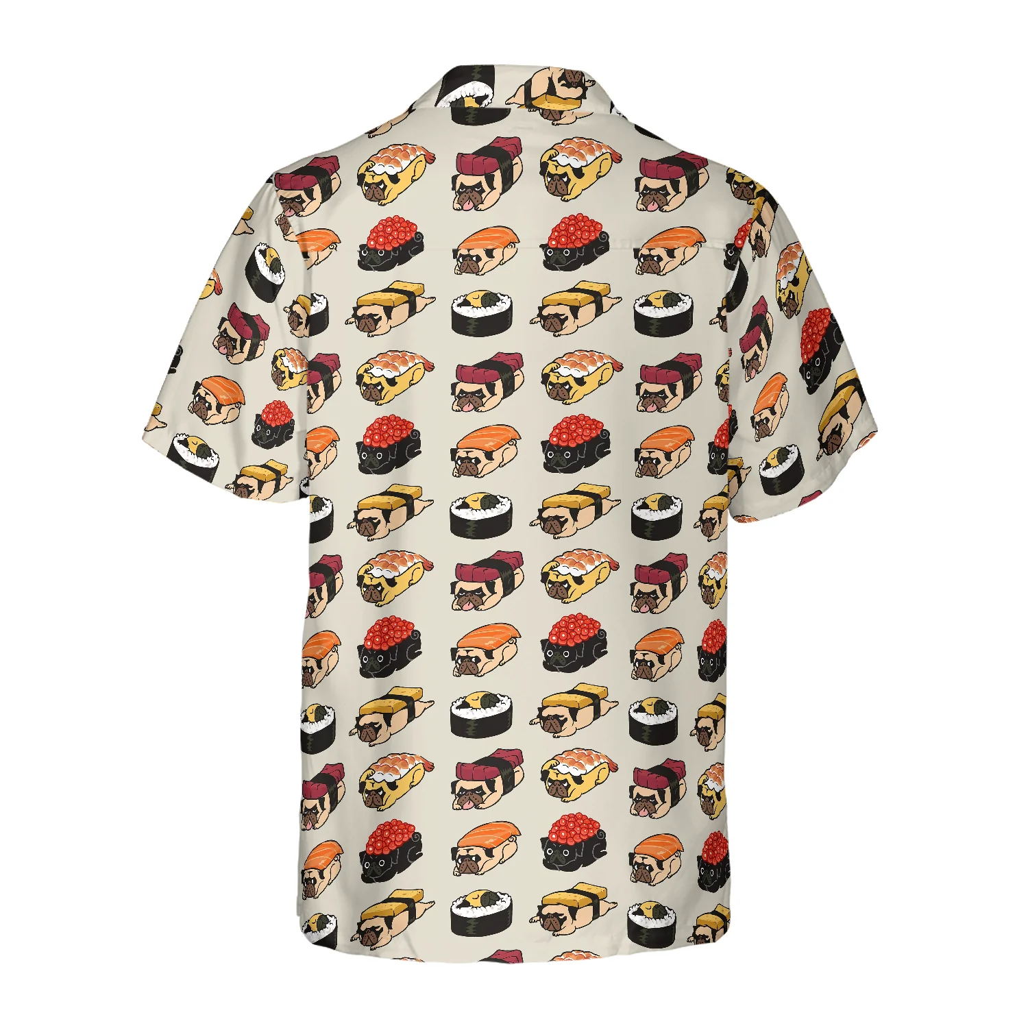 Sushi Pug Shirt Hawaiian Shirt Aloha Shirt For Men and Women