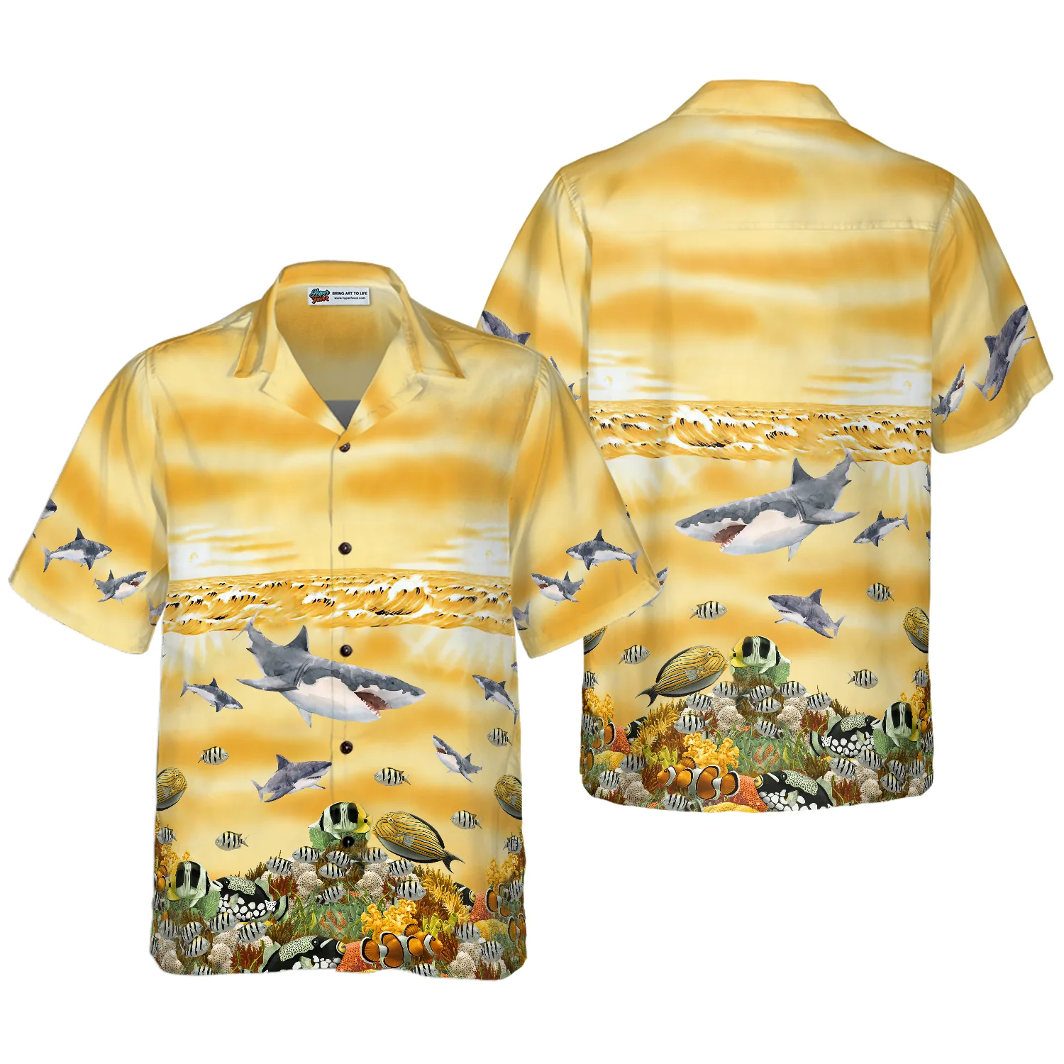 Shark Beach Hawaiian Shirt Aloha Shirt For Men and Women