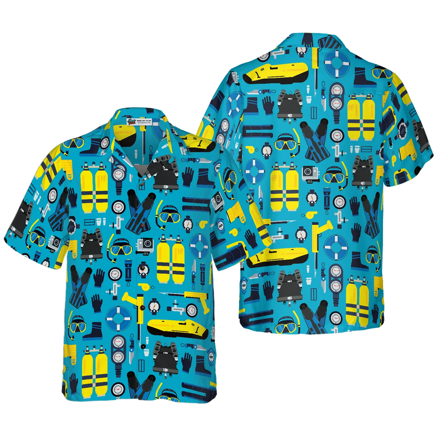 Scuba Diving Gear Hawaiian Shirt Aloha Shirt For Men and Women